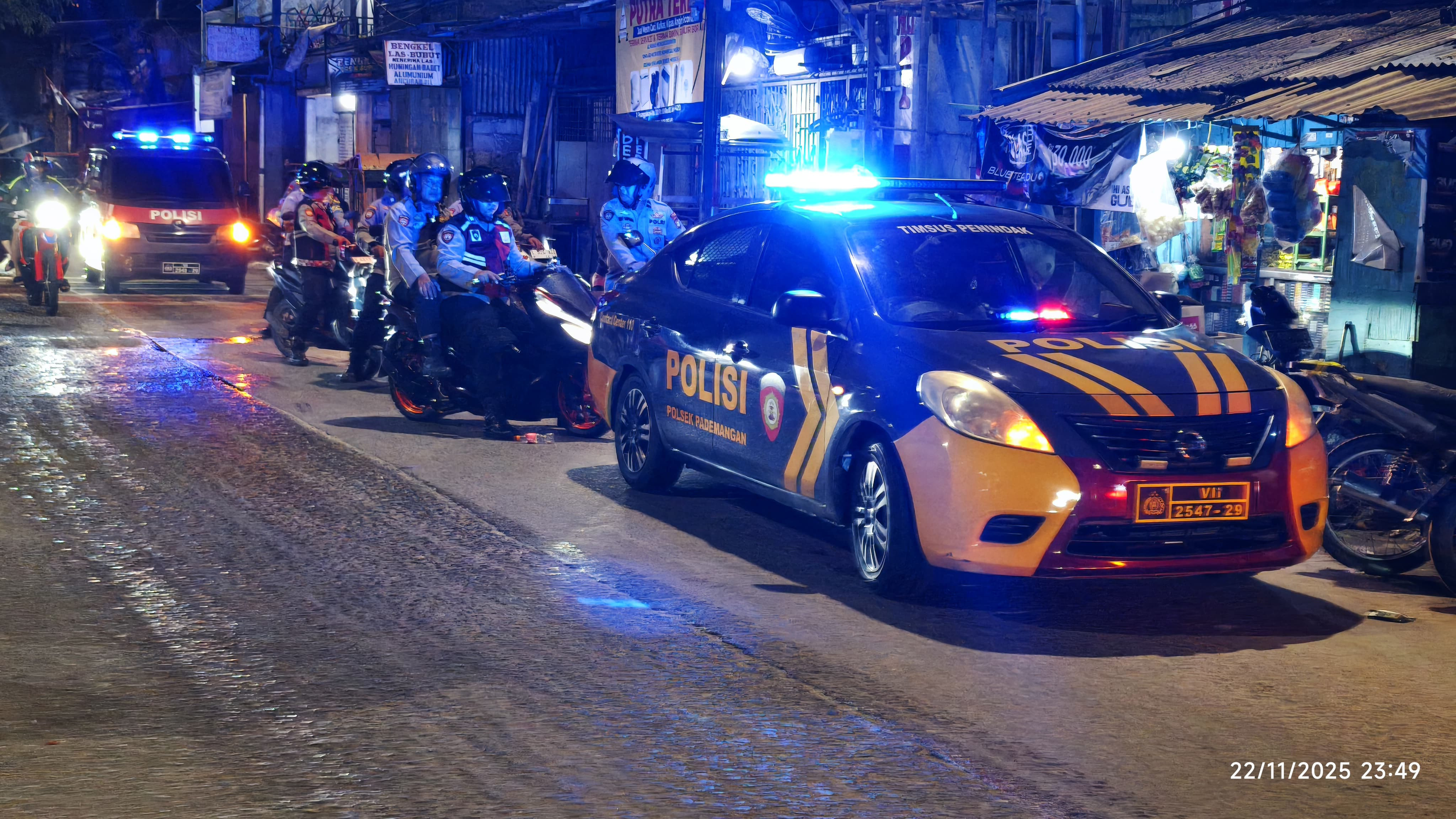 Polsek Pademangan Gelar KRYD untuk Cegah Tawuran, Begal, dan Balap Liar