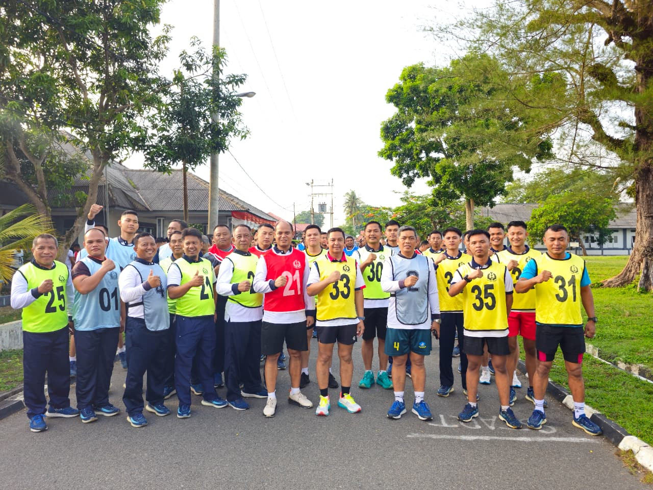 Prajurit Lanal Bintan Laksanakan Tes Kesamptaan Jasmani Periodik II Tahun 2025