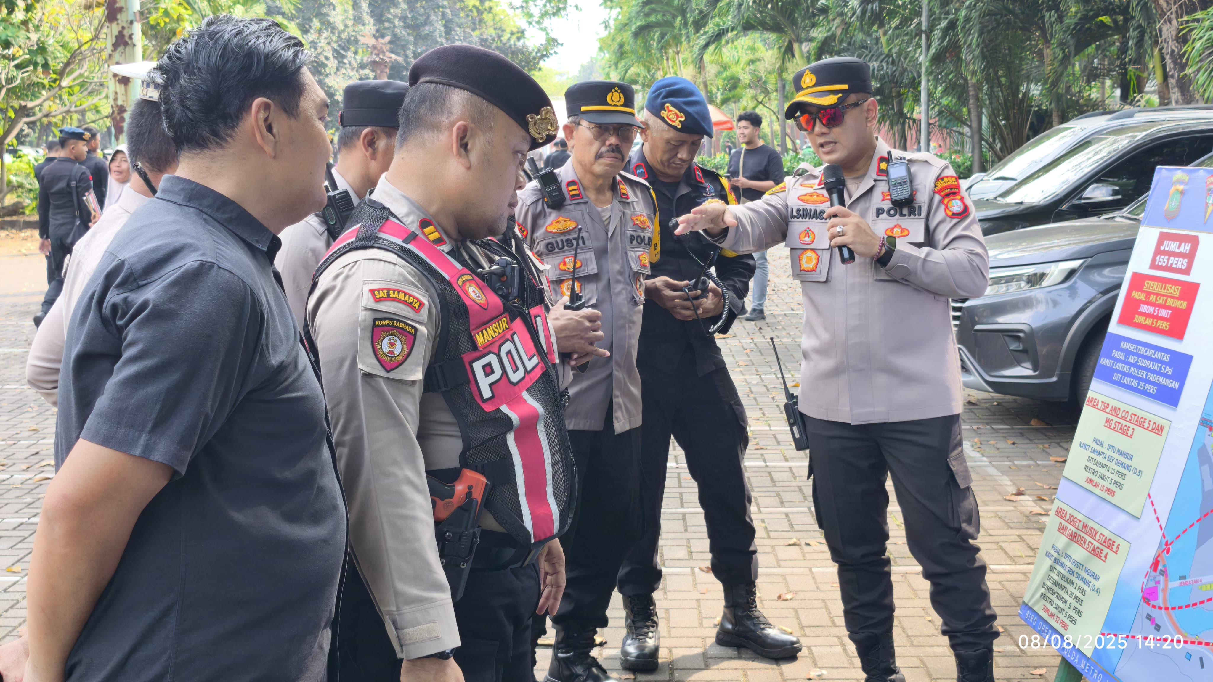 Aparat Gabungan Gelar Apel dan TWG Pengamanan Konser Musik The Sound Project 8 di Ancol