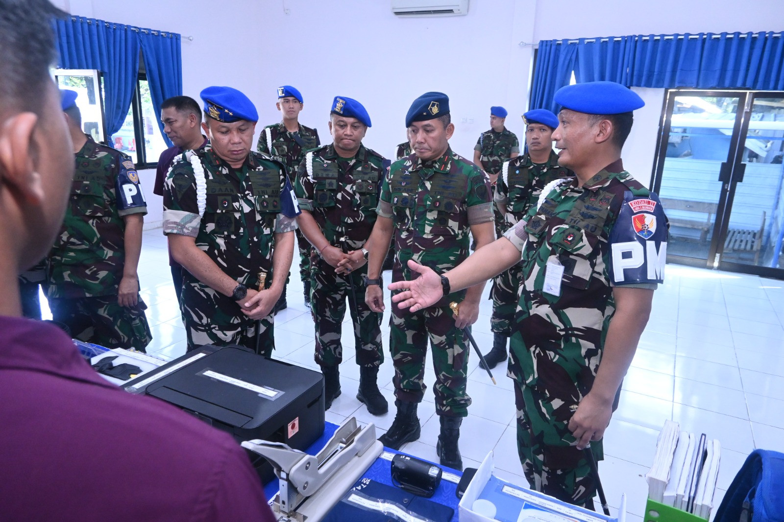 Laksanakan Binpomau, Danpuspomau Tinjau Kesiapan Satpom Lanud Sultan Hasanuddin
