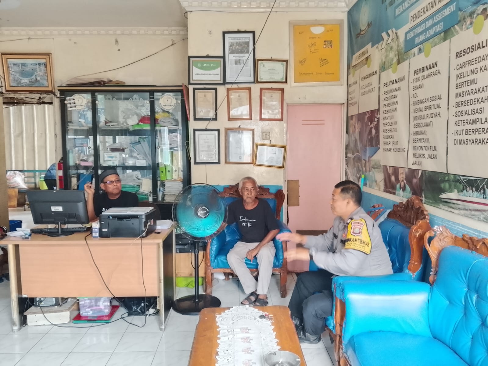 BHABINKAMTIBMAS KUNJUNGI YAYASAN JAMRUD BIRU, AJAK PERKUAT KAMTIBMAS