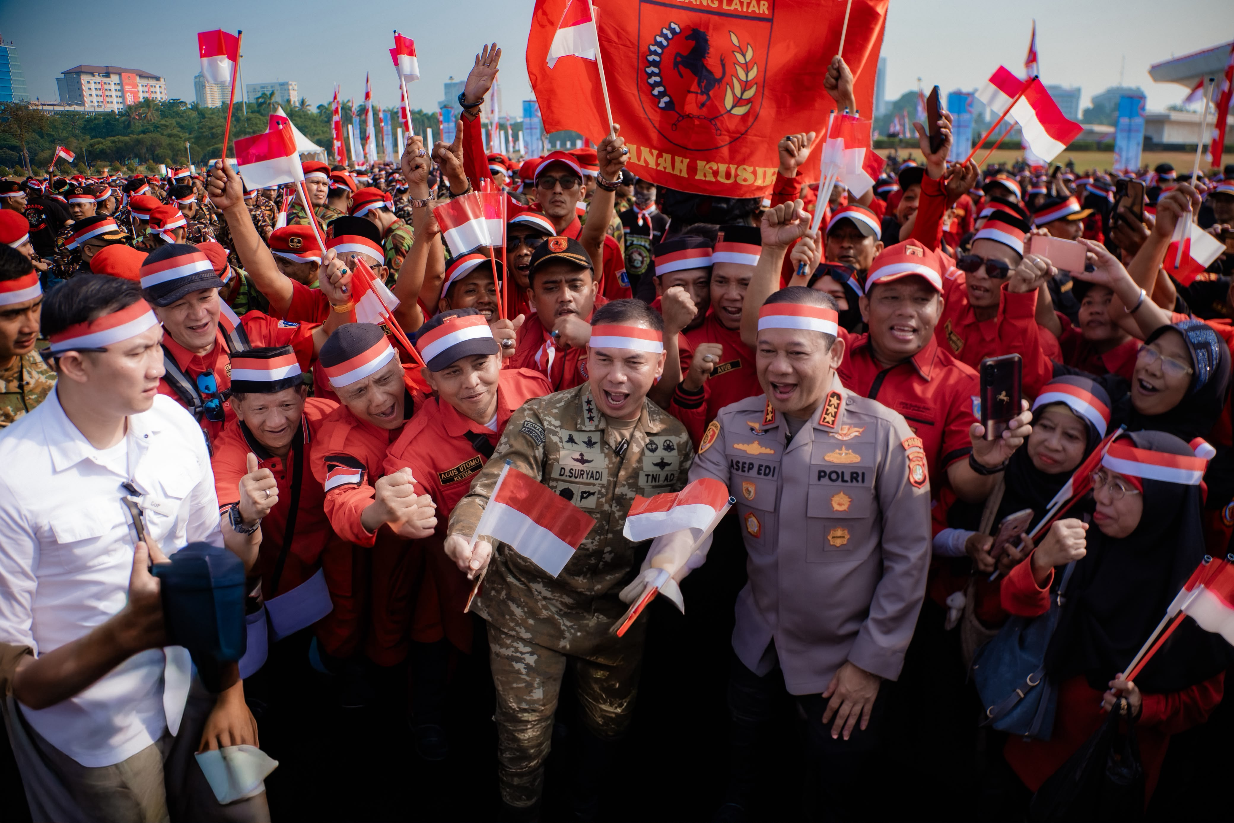 Polda Metro Jaya Gelar Apel Kebangsaan Sambut Hari Ulang Tahun ke-81 Republik Indonesia