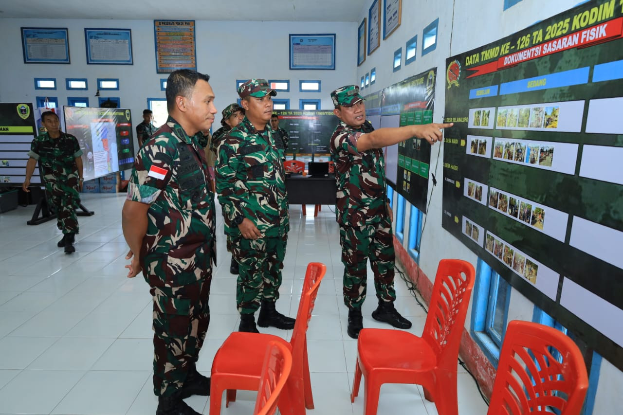 Tim Wasev TMMD ke-126 Tinjau Langsung Progres Pembangunan di Oba Selatan