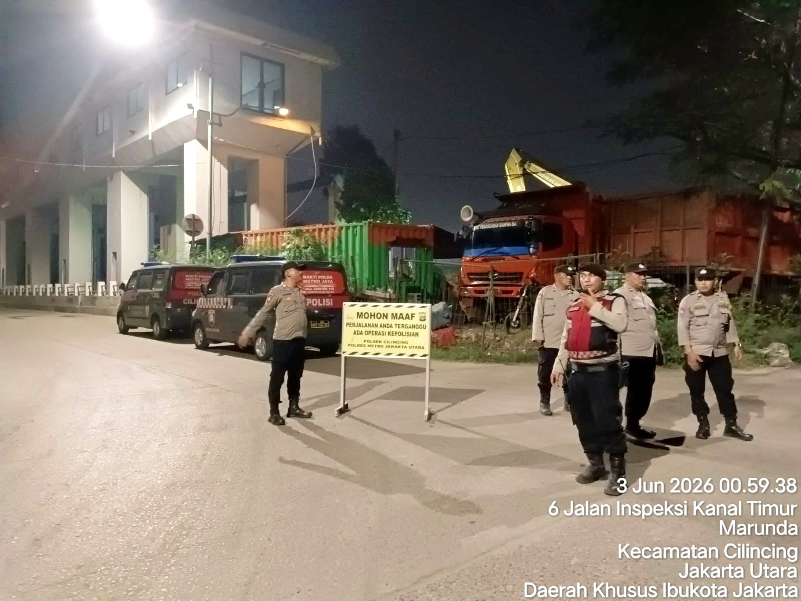 Patroli KRYD dan Razia Stasioner Polsek Cilincing Sasar Titik Rawan Tawuran dan Kejahatan Jalanan
