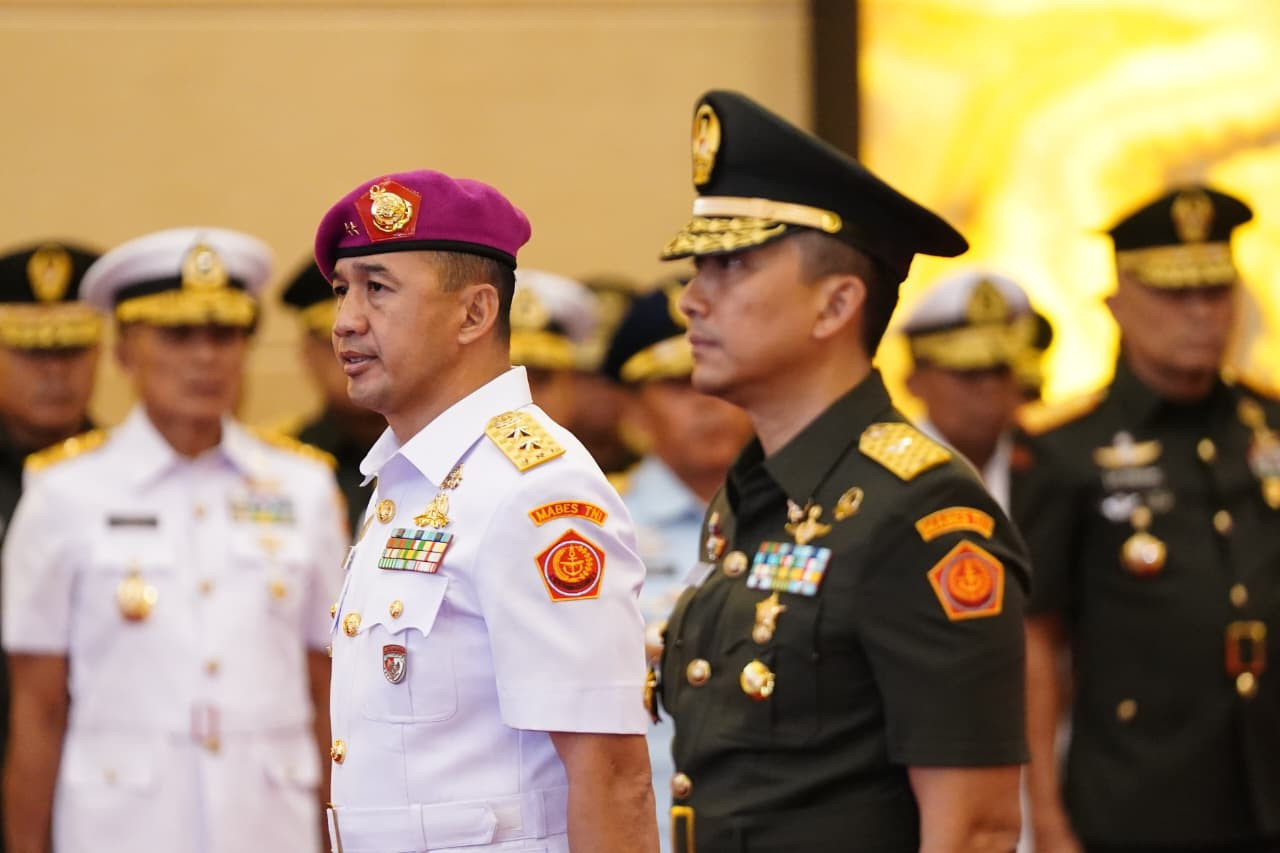 Wapang TNI Pimpin Sertijab Kapuspen TNI, Dan PMPP, dan Kapusjaspermildas