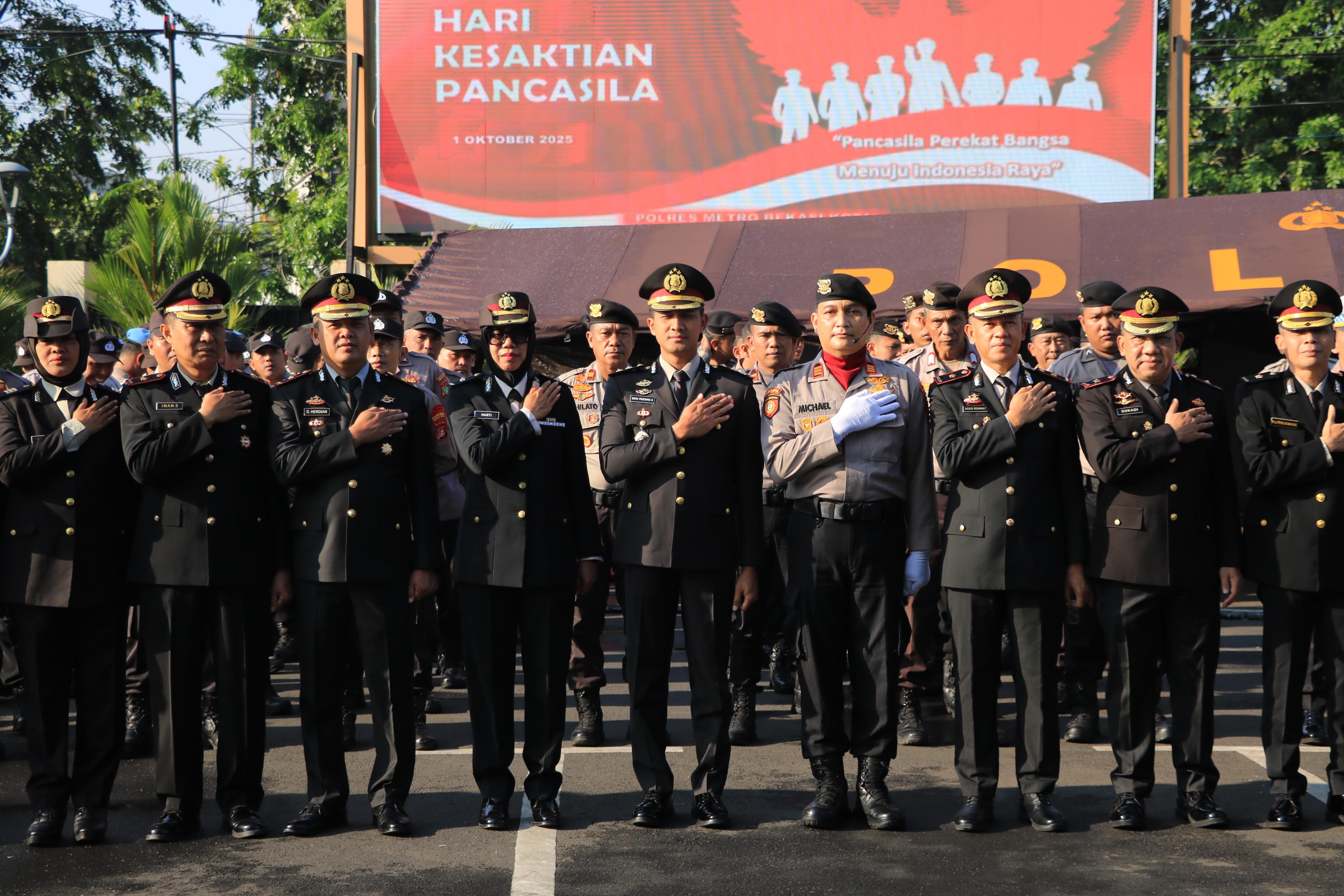 Polres Metro Bekasi Kota Gelar Upacara Hari Kesaktian Pancasila, Momentum Peringatan Bersejarah untuk Perekat Bangsa