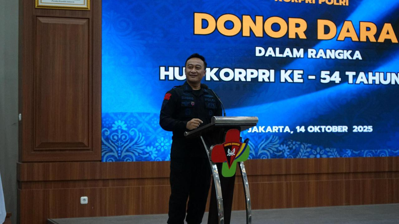 Kabid Kesjas Korbrimob Polri Pimpin Kegiatan Donor Darah Peringati HUT Ke-54 KORPRI Polri Tahun 2025
