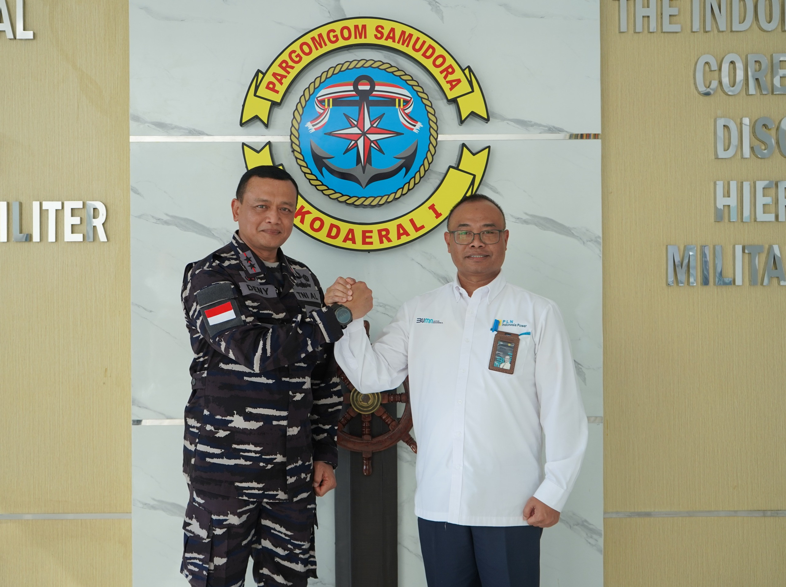 Jalin Sinergitas, Komandan Kodaeral I Terima Courtesy Call GM PLTU Pangkalan Susu