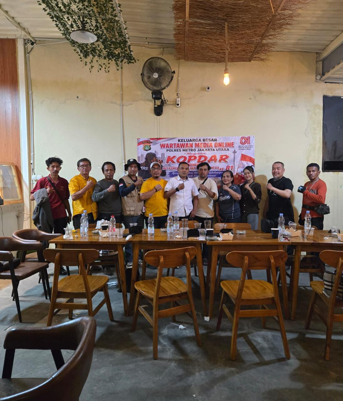 Semarak HUT RI ke-81, Awak Media Polres Metro Jakut Pererat Silaturahmi