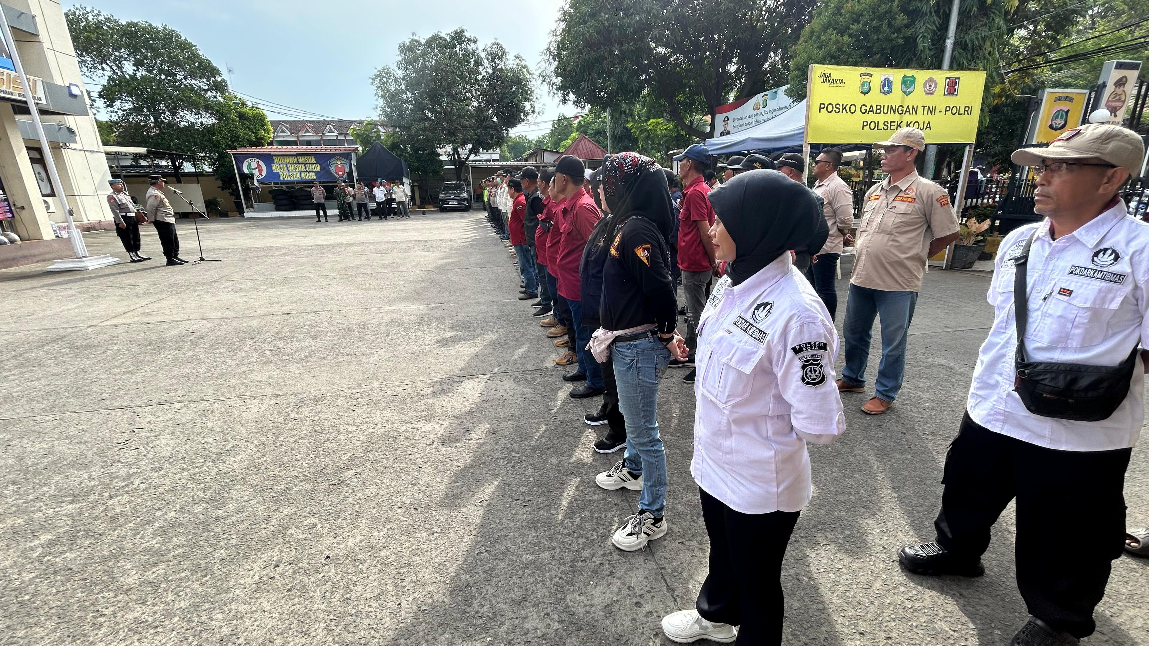Polsek Koja Gelar Apel Kamtibmas Bersama Tiga Pilar, Perkuat Program 3 “Jaga Aturan”