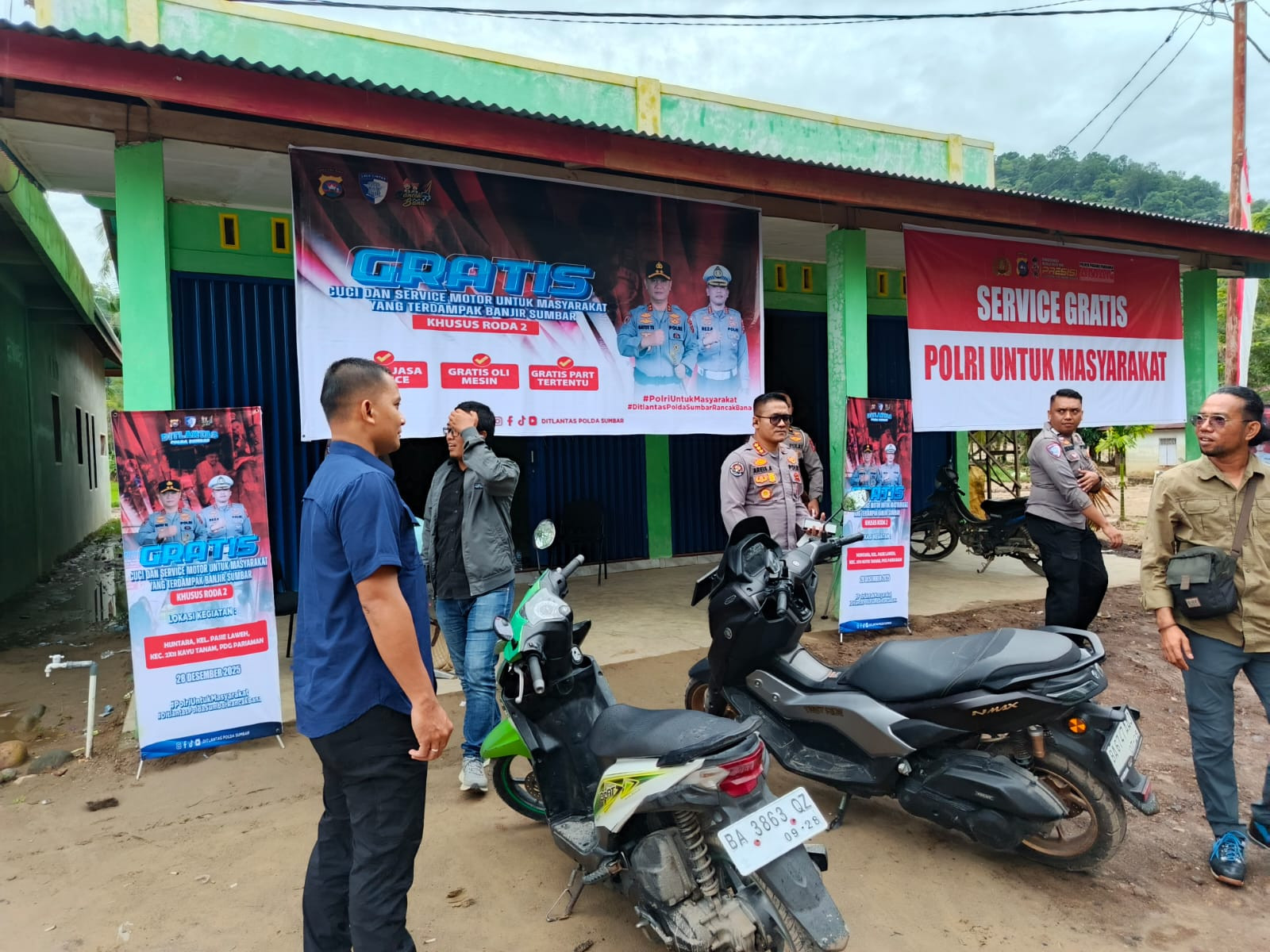 Ringankan Beban Warga, Polri Hadirkan Layanan Servis Kendaraan Gratis di Padang Pariaman