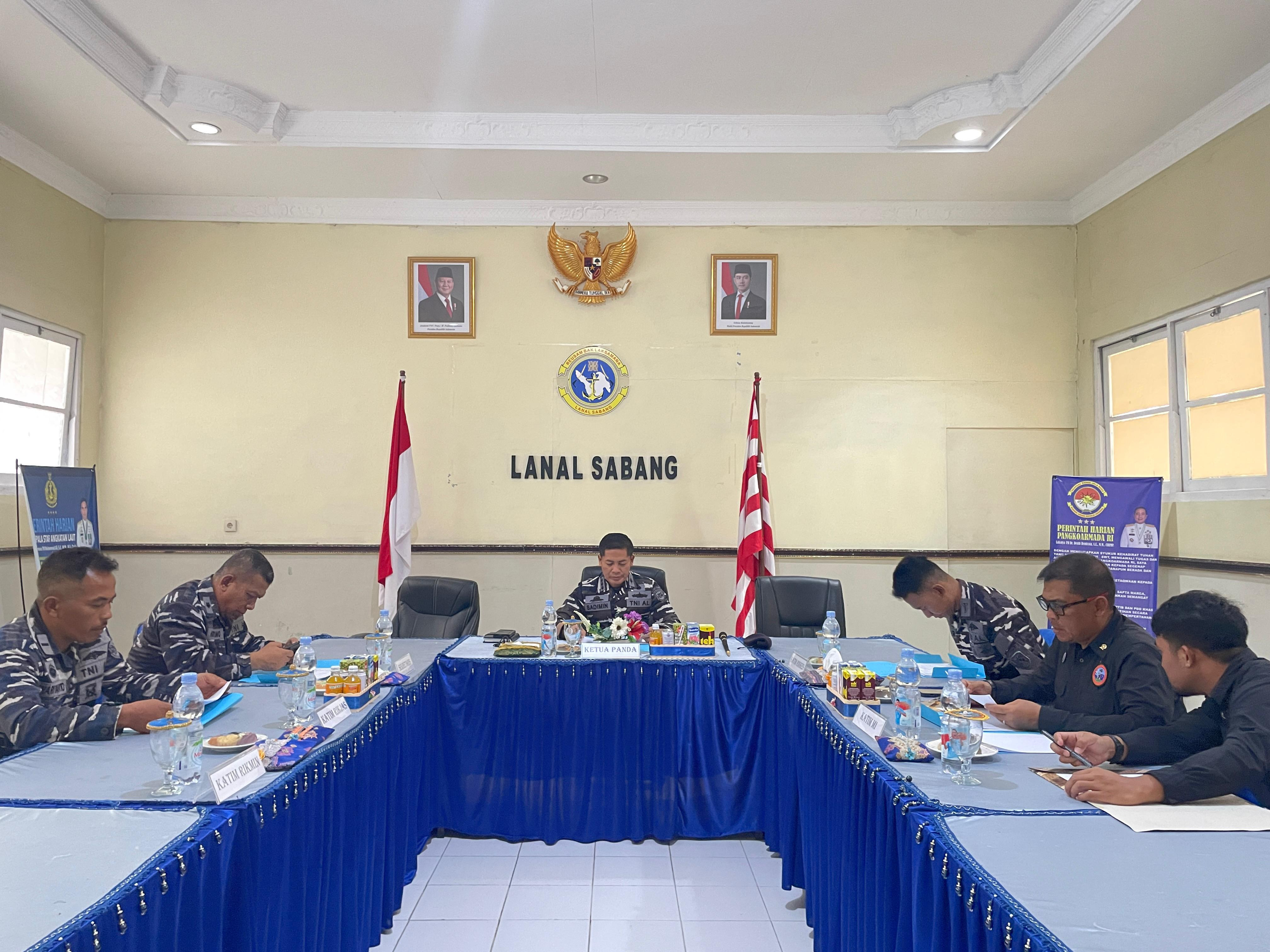 Danlanal Sabang Pimpin Rakorsetda Caba Pria/Wanita dan Tamtama PK Gelombang I Tahun 2026