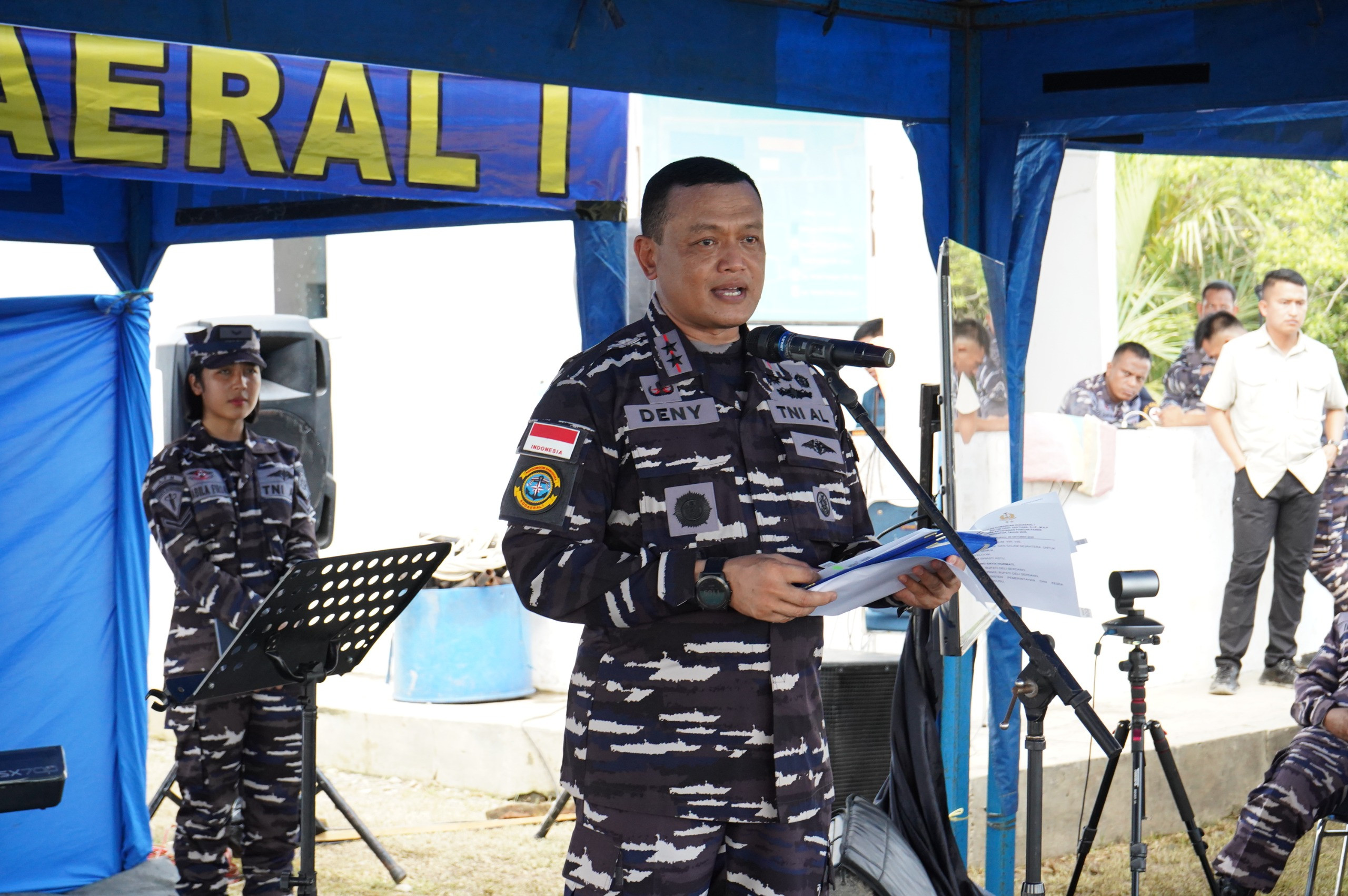 Wujudkan Program Ketahanan Pangan, Kodaeral I Laksanakan Panen Ikan Air Tawar dan Ikuti Vicon Panen Ketahanan Pangan TNI AL