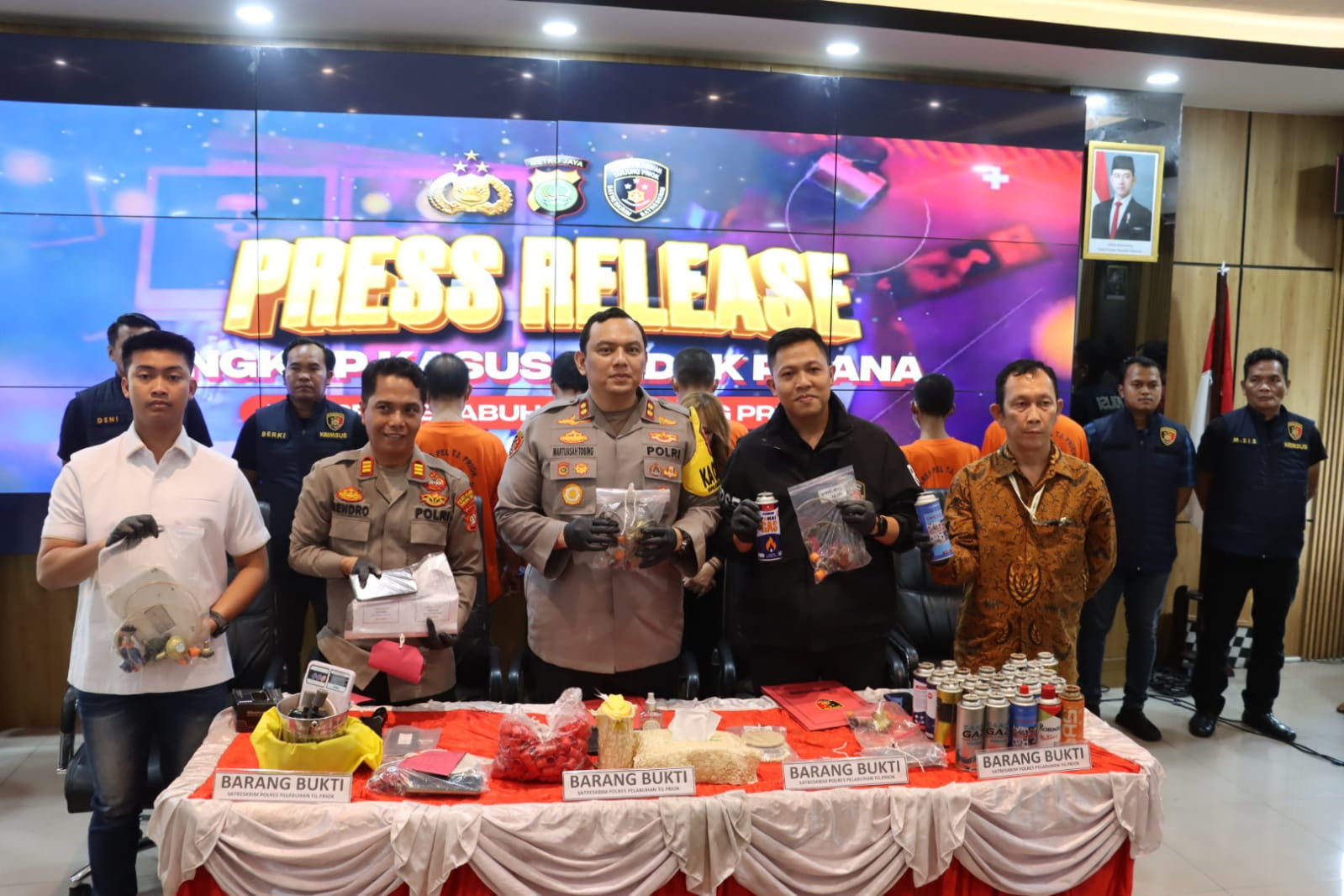 Dukung Asta Cita, Polres Priok ungkap Penyalahgunaan 3 Kg Gas Bersubsidi ke 557 Tabung Portable