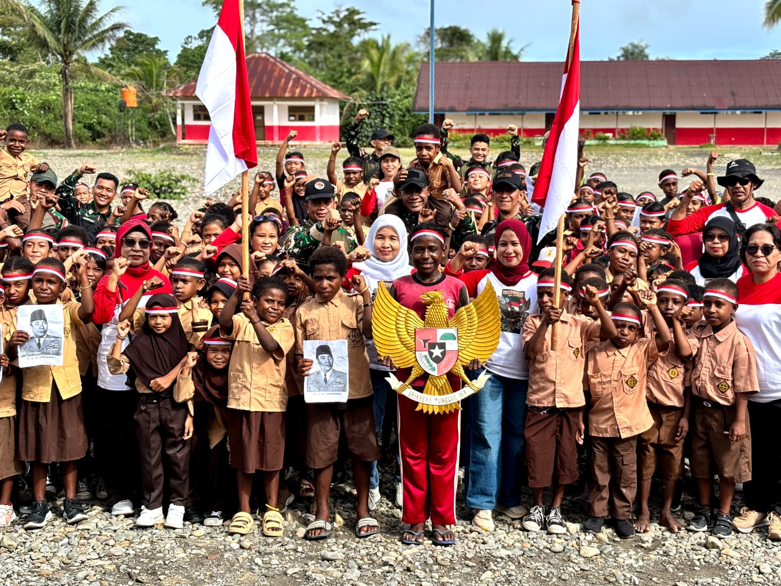 Kegiatan Peringati Hari Lahir Pancasila, Membuat Tawa dan Senyum Kebahagiaan Anak-Anak Papua Kembali Pecah