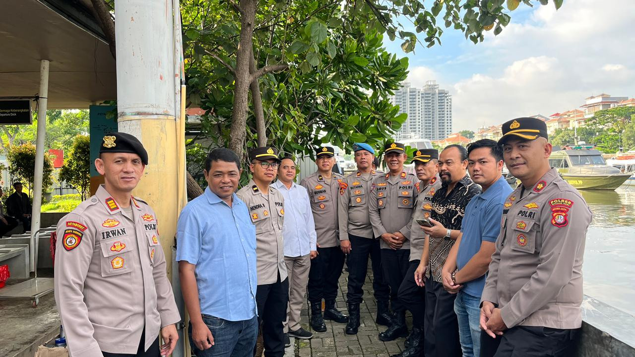 Wakapolres Kepulauan Seribu Pimpin Kegiatan Strong Point di Dermaga Marina Ancol