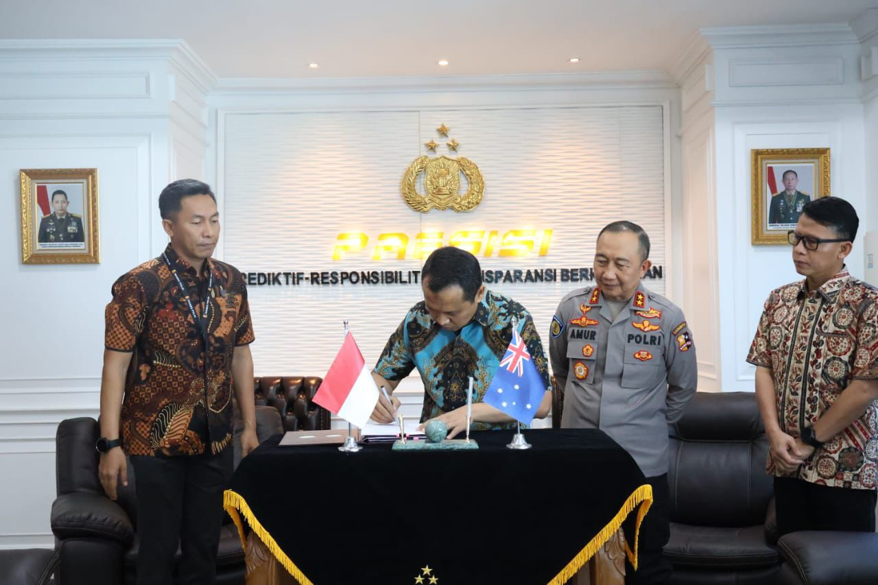 Polri dan AFP Resmikan Rencana Kerja Bersama untuk Perkuat Penanggulangan Penyelundupan Manusia