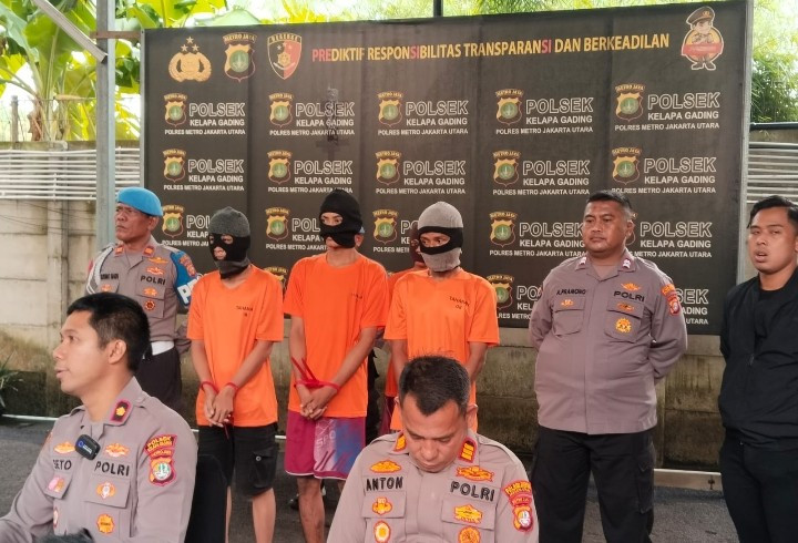 Polsek Kelapa Gading Amankan Tiga Pelaku Curanmor di Jakarta Utara