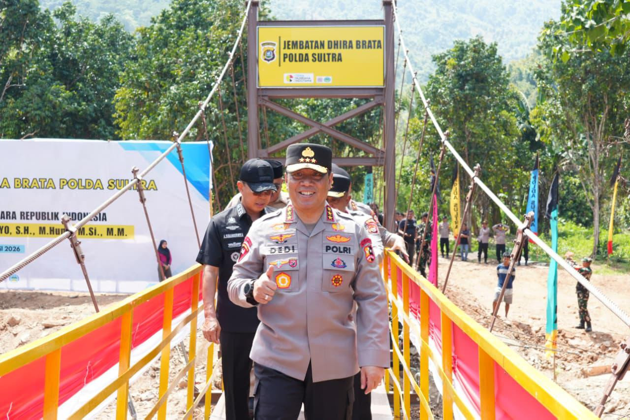 Wakapolri Resmikan Jembatan Perintis “Dhira Brata” Wujud Instruksi Presiden Prabowo