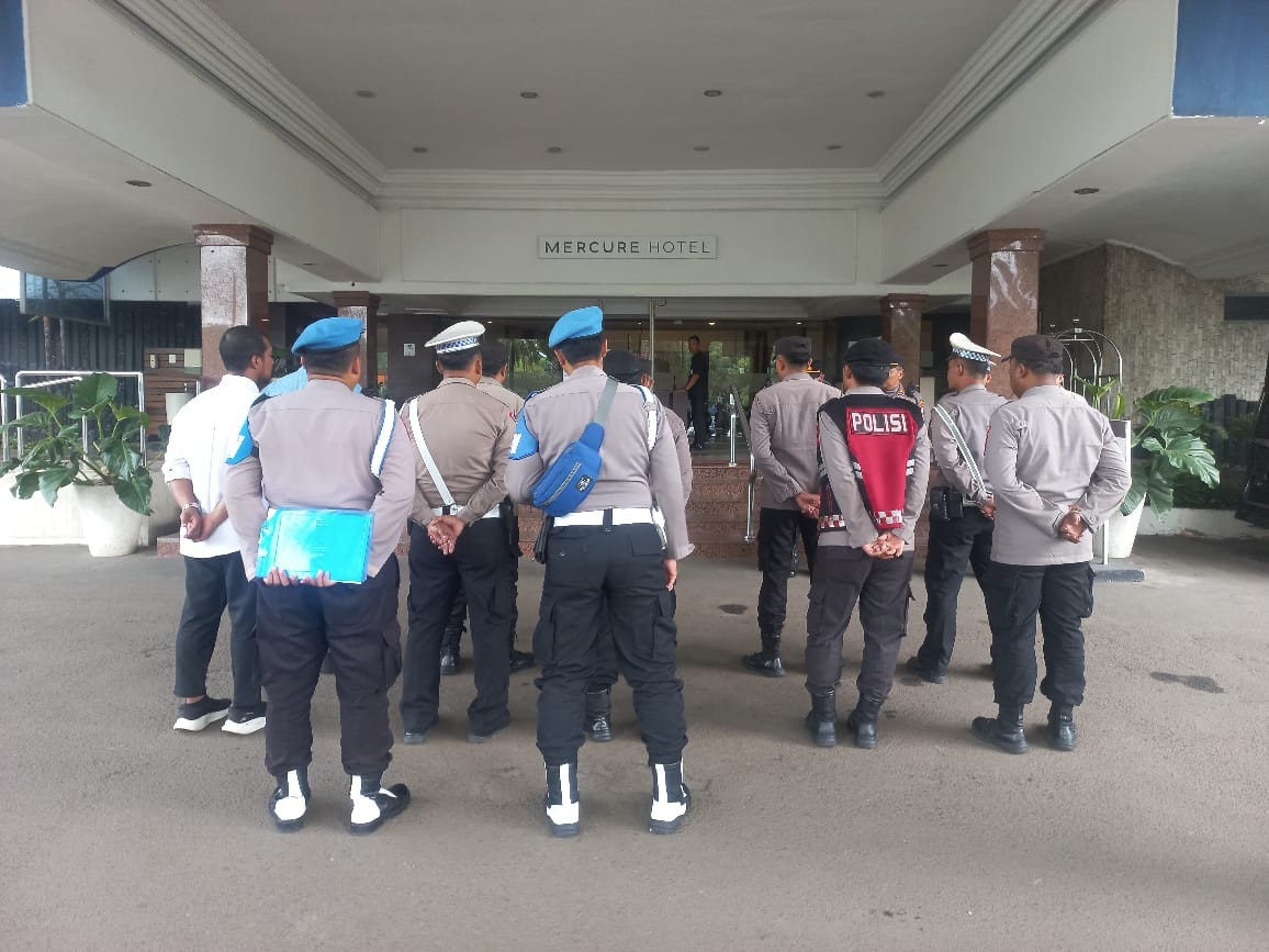 Polsek Pademangan Gelar Apel Pengamanan Rakorbin SDM dan PNS Polri di Ancol