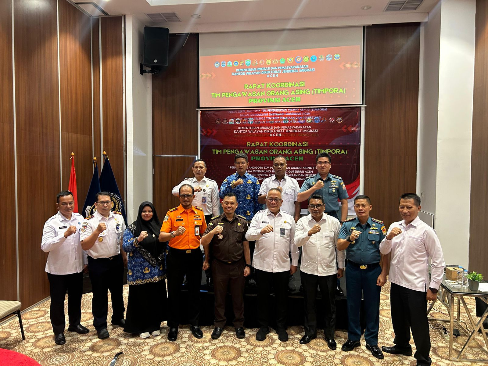 Danlanal Sabang Hadiri Rapat Tim Pengawasan Orang Asing Provinsi Aceh Tahun 2025