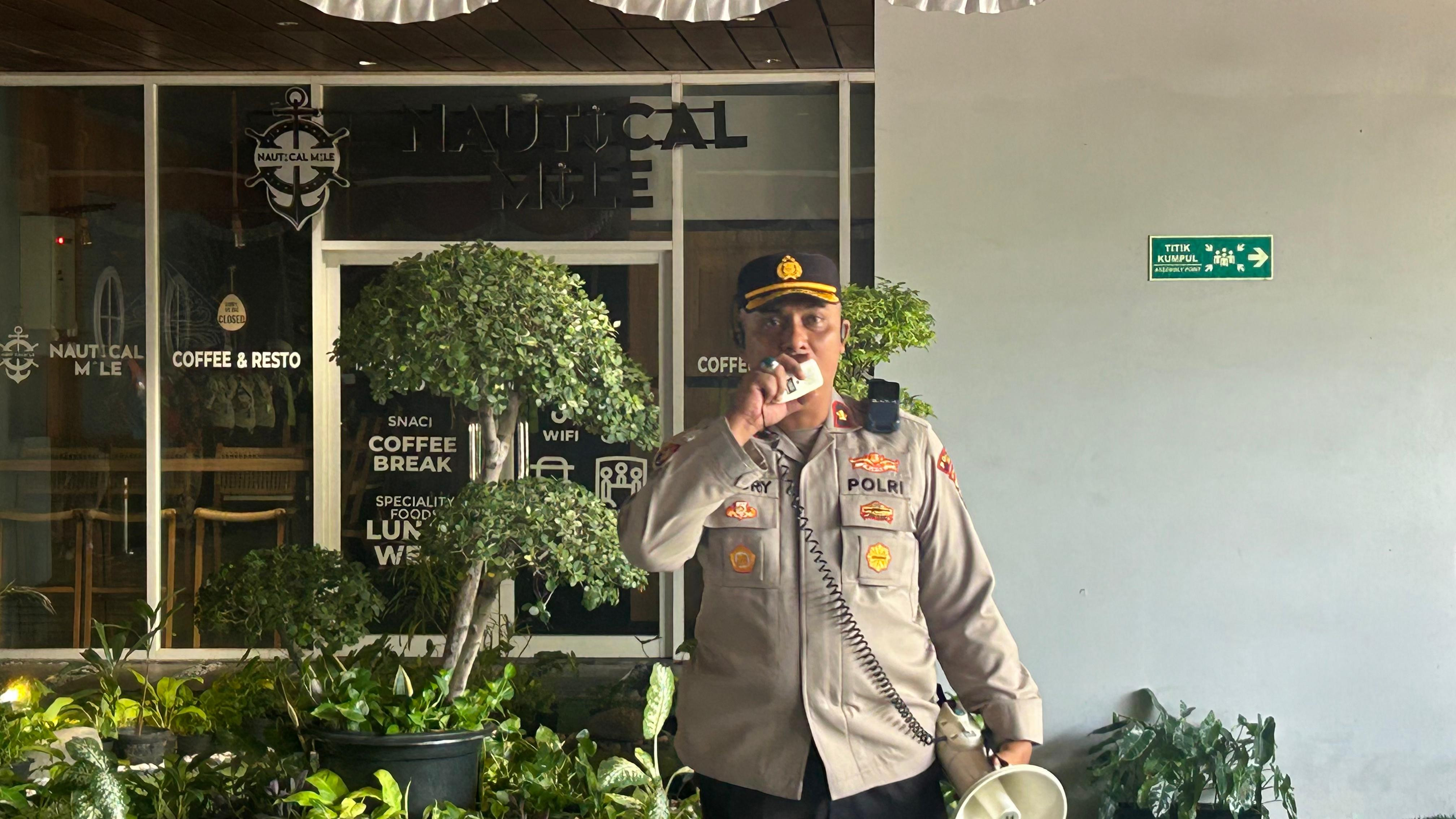 Polsek Koja Gelar Apel Pengamanan Aksi Unjuk Rasa di Pelindo Tower