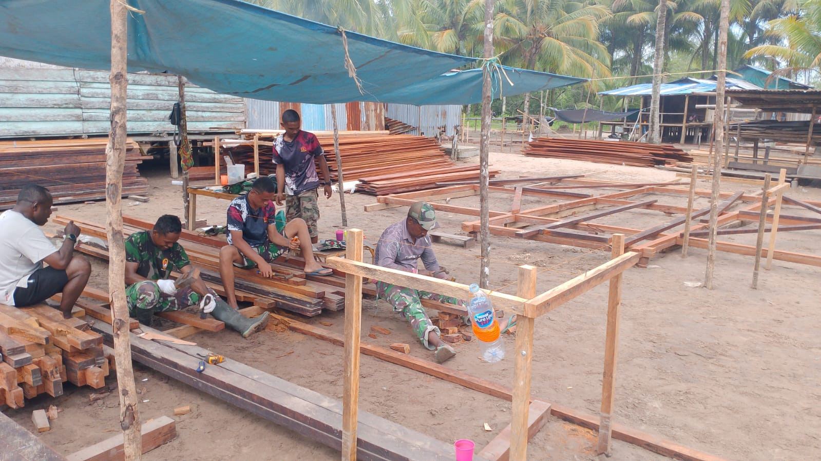 Masuk Hari Kedua TMMD Ke-128, Personel Satgas Kejar Progres Sasaran Fisik