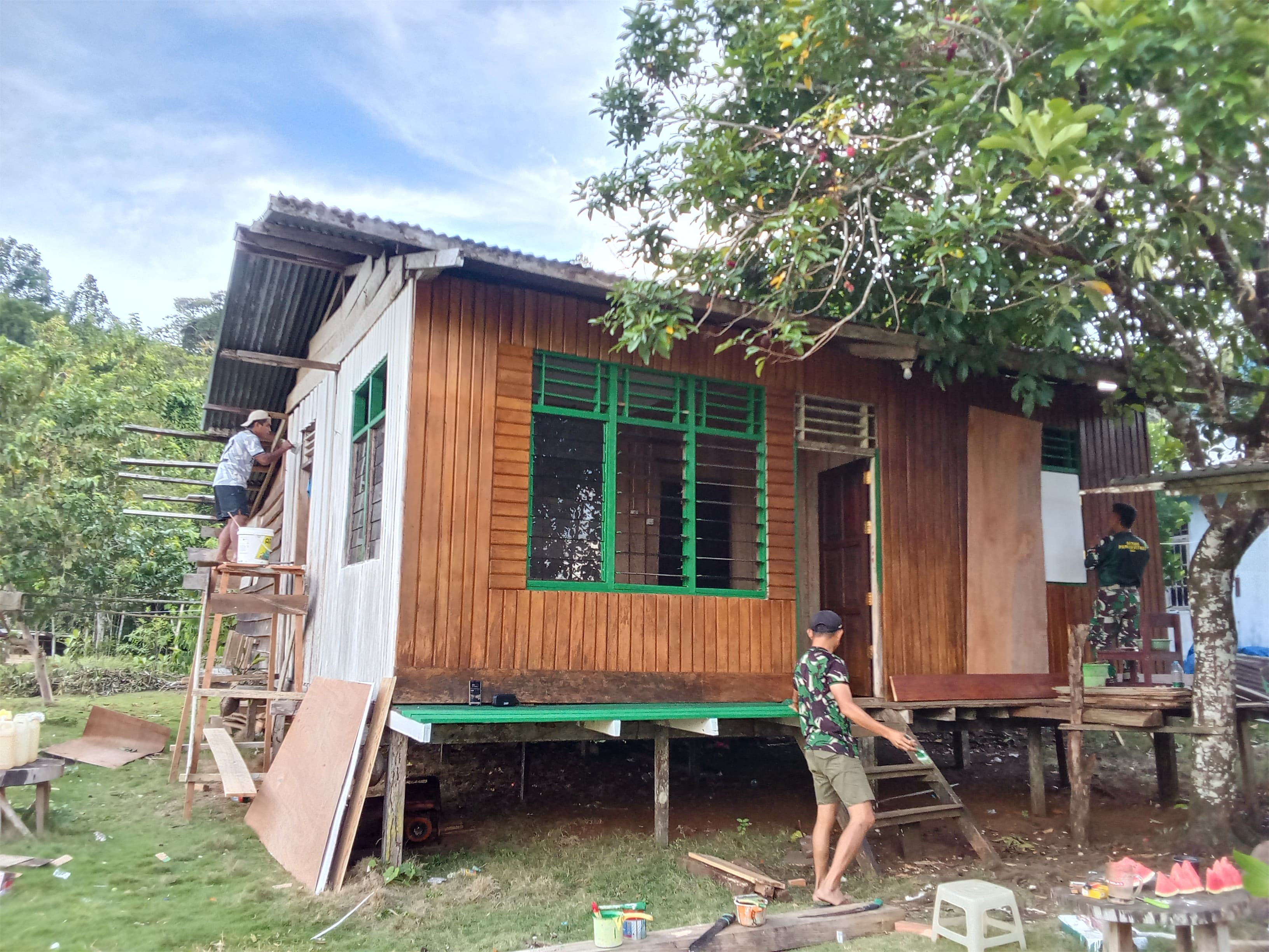 TMMD Ke-129 Kodim 1807/Sorong Selatan Mulai Wujudkan Rumah Layak Huni Bagi Masyarakat