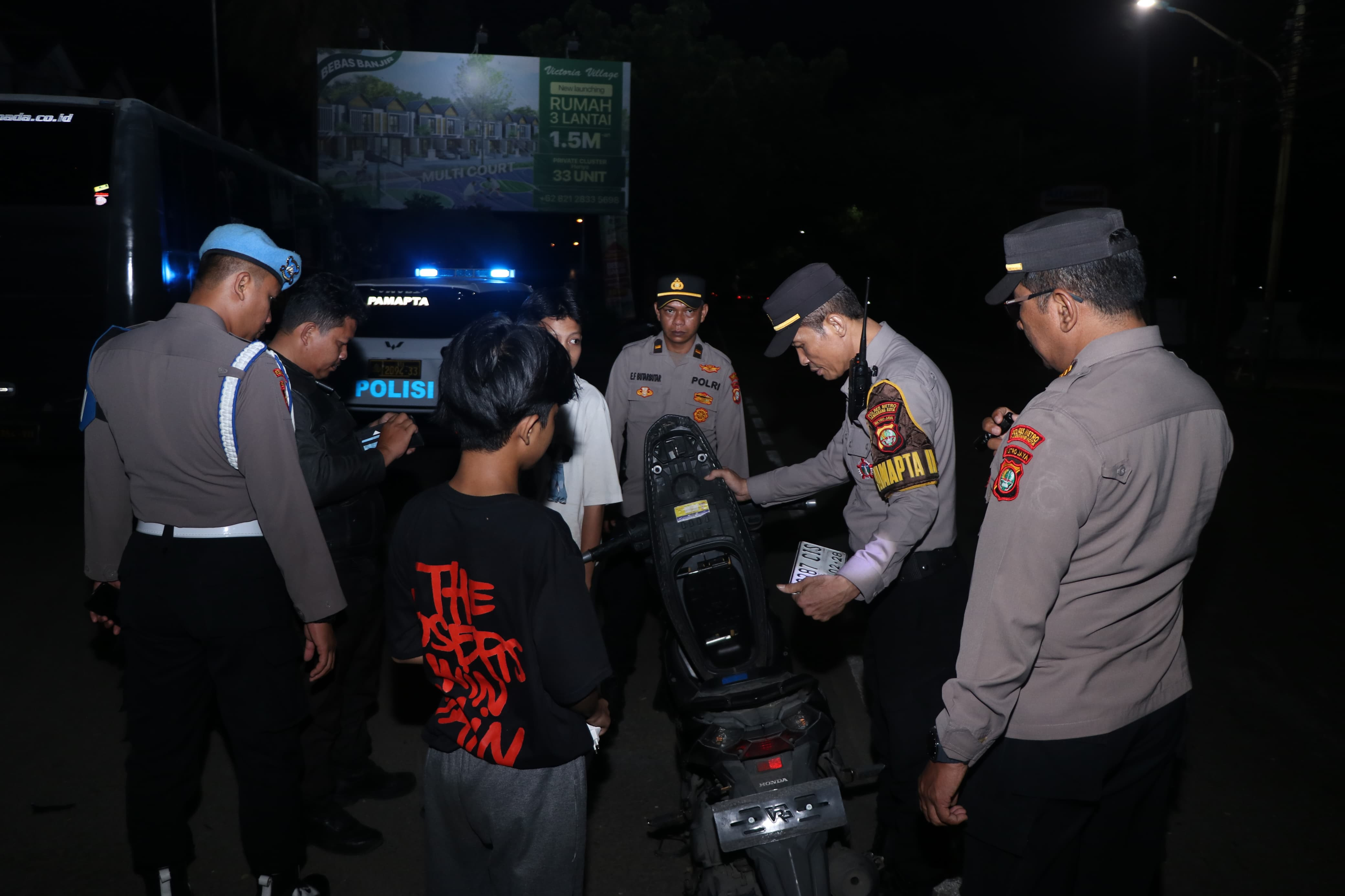 Cegah Tawuran dan Kejahatan Jalanan, Polres Metro Tangerang Kota Gelar Operasi Cipta Kondisi Hingga Dini Hari