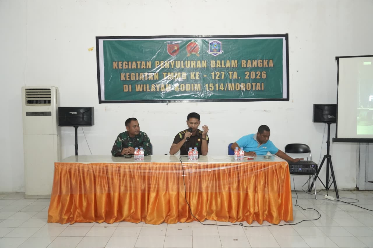Satgas TMMD Ke-127 Kodim 1514/Morotai Gelar Penyuluhan Antikorupsi dan Pertanian di Desa Darame