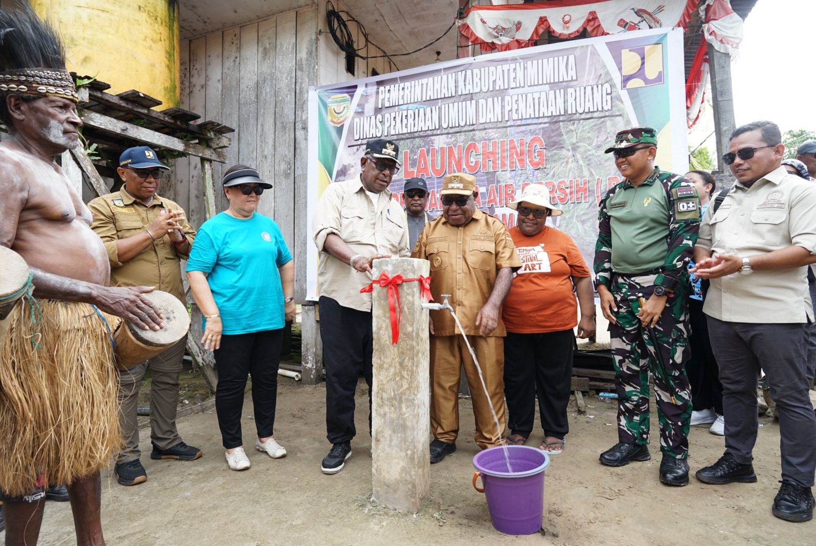 Hari Terakhir Kunker, Dandim 1710/Mimika Dampingi Bupati Tinjau Fasilitas Umum dan Serap Aspirasi Masyarakat di Distrik Amar