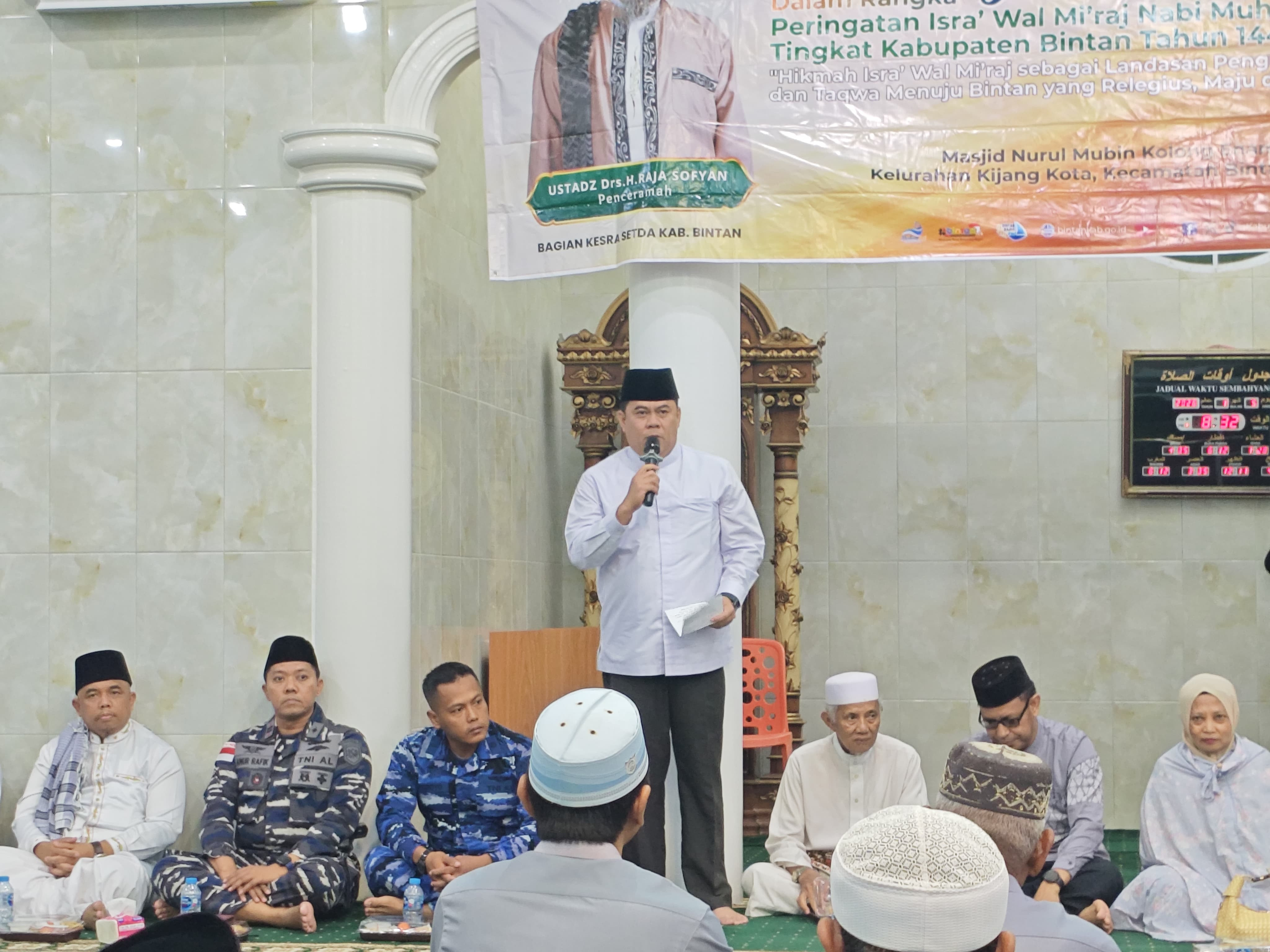 Lanal Bintan Hadiri Peringatan Isra’ Mi’raj, Tekankan Penguatan Iman dan Spiritualitas Dalam Menjaga Kedaulatan Maritim