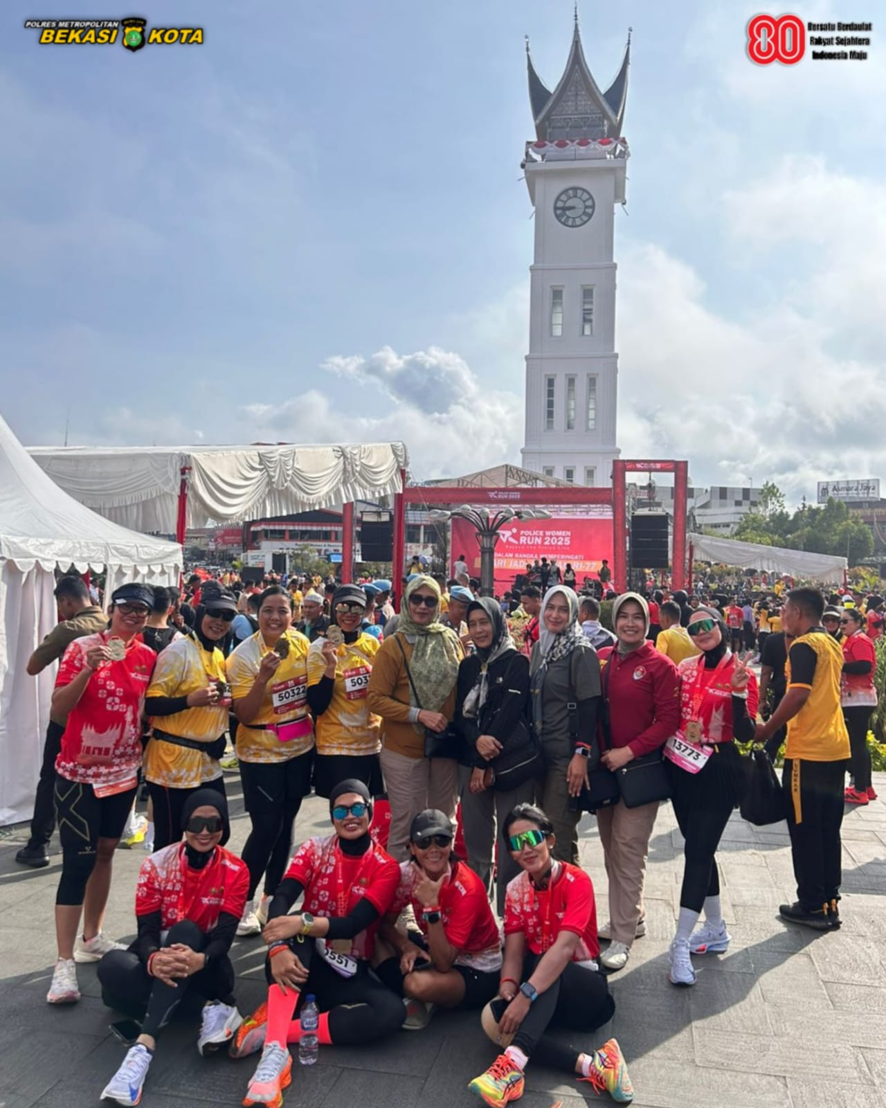 Polisi Wanita Ikut Kegiatan Run dalam Rangka HUT Polwan Ke -76 Tahun 2025