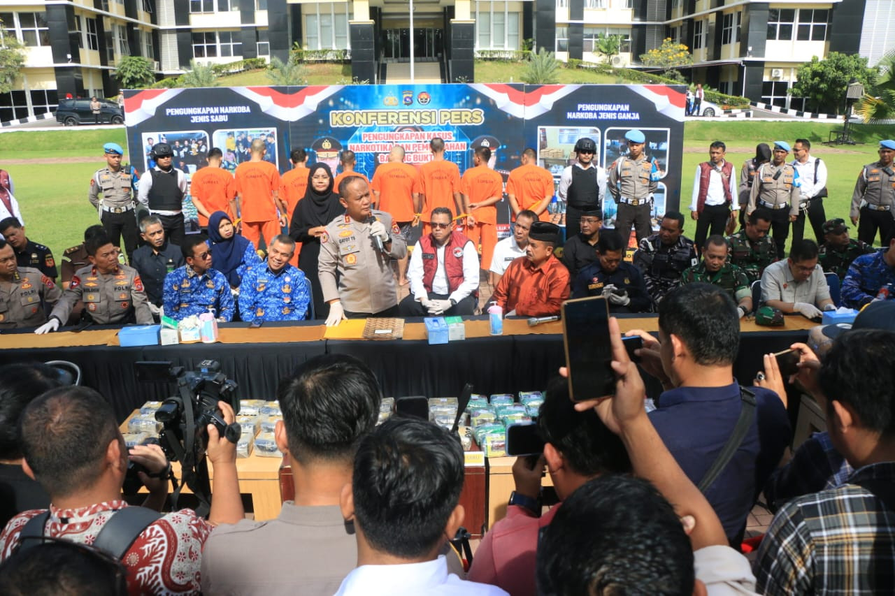 Polisi Bongkar 37 Kasus Narkoba, Sita 50 Kg Sabu dan 49 Kg Ganja di Sumbar