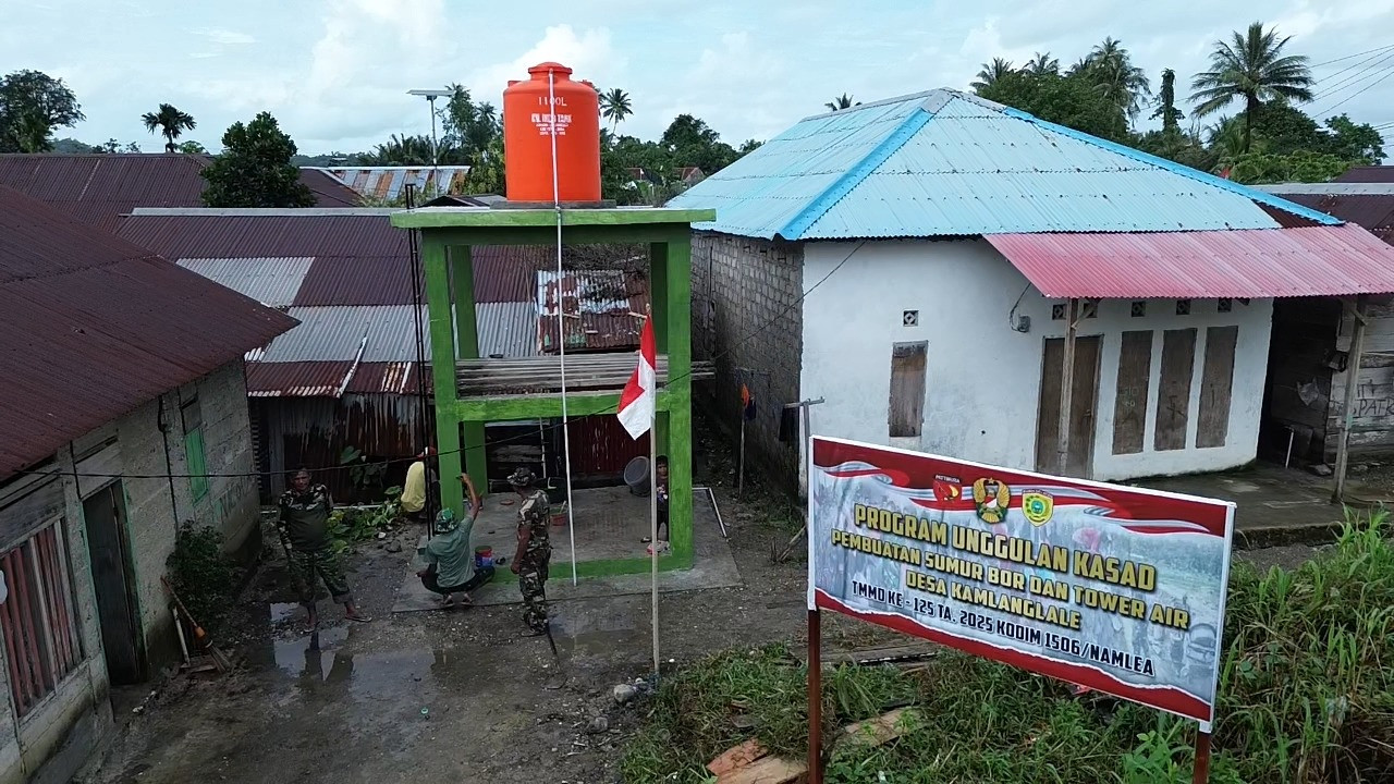 Buru Selatan Selalu Terjadi Hujan Deras Tapi Semangat Satgas TMMD 125 Kodim 1506/Namlea Tak Pernah Padam