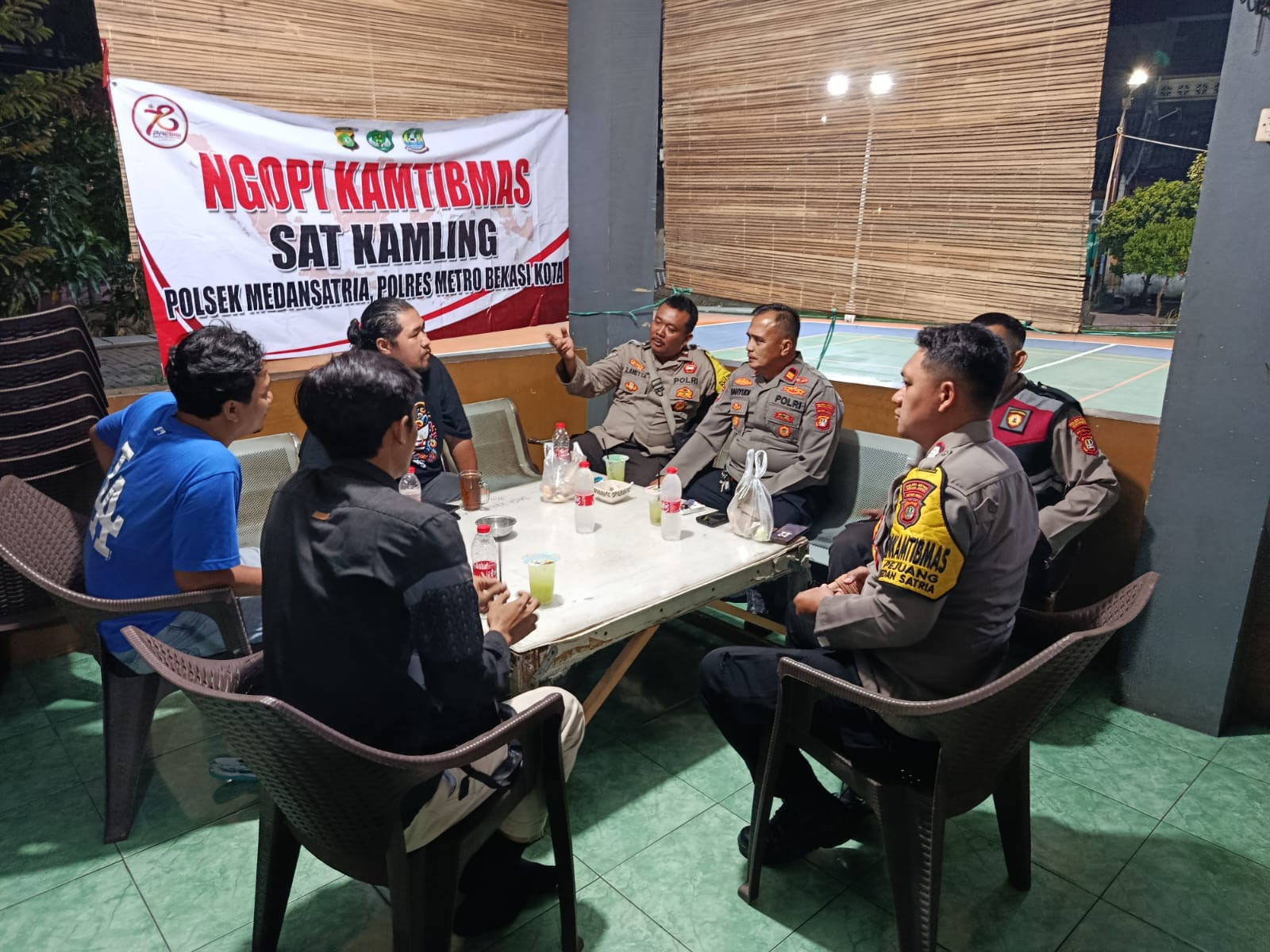 Polsek Medansatria Gelar Ngopi Sat Kamling untuk Jalin Silaturahmi