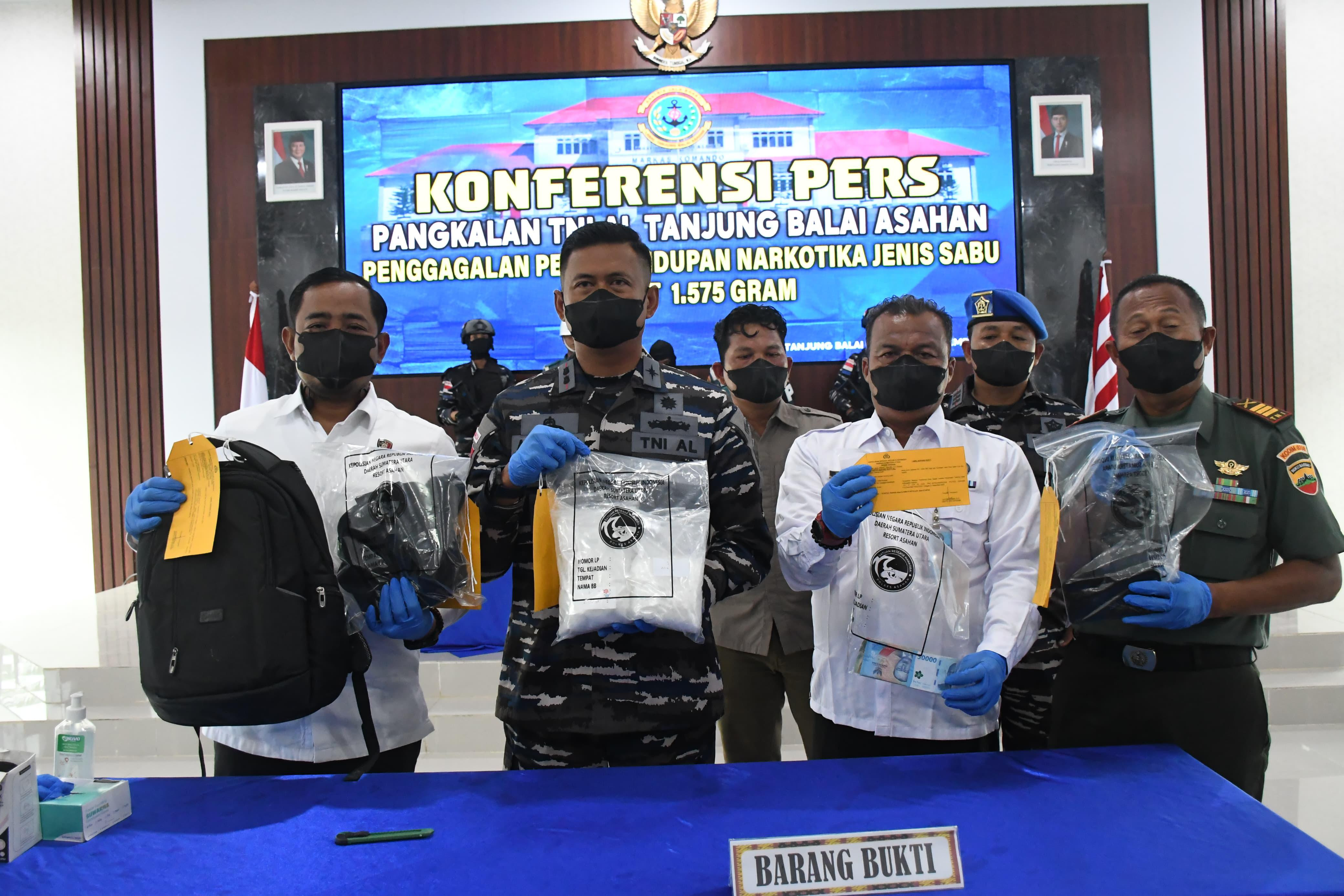 Gerak Cepat F1QR Lanal TBA Gagalkan Penyelundupan Narkoba Sebanyak 1,5 Kilogram
