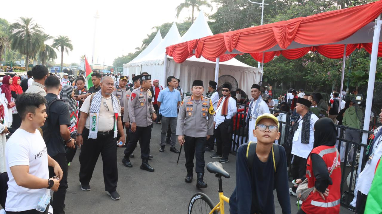 Polisi Kerahkan 1.722 Personel Melayani Aksi Solidaritas Palestina di Monas