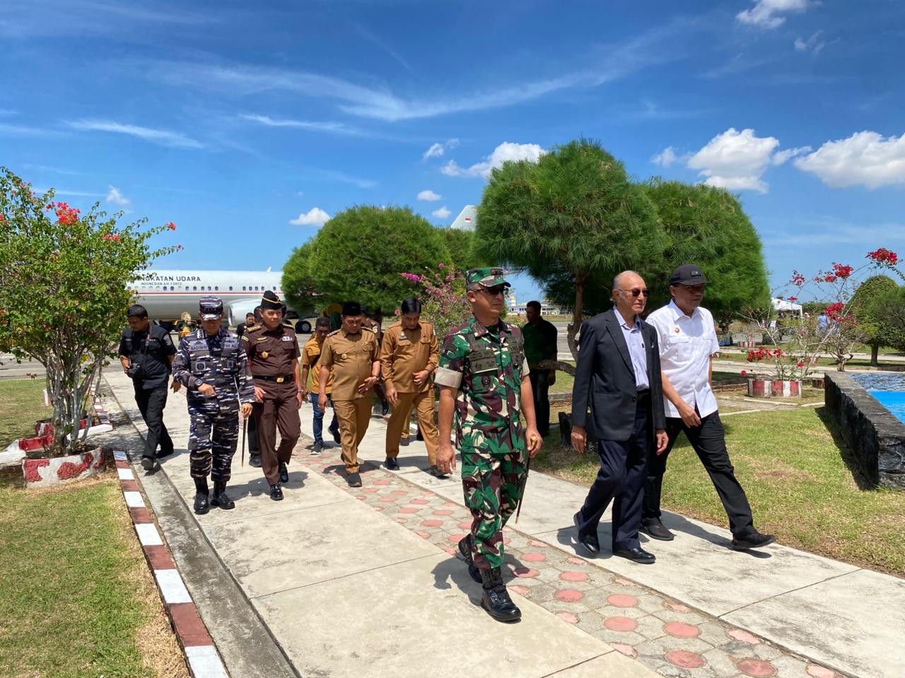 Komandan Lanal Sabang Turut Hadir Sambut Kedatangan Kepala Staf TNI Angkatan Udara (Kasau)