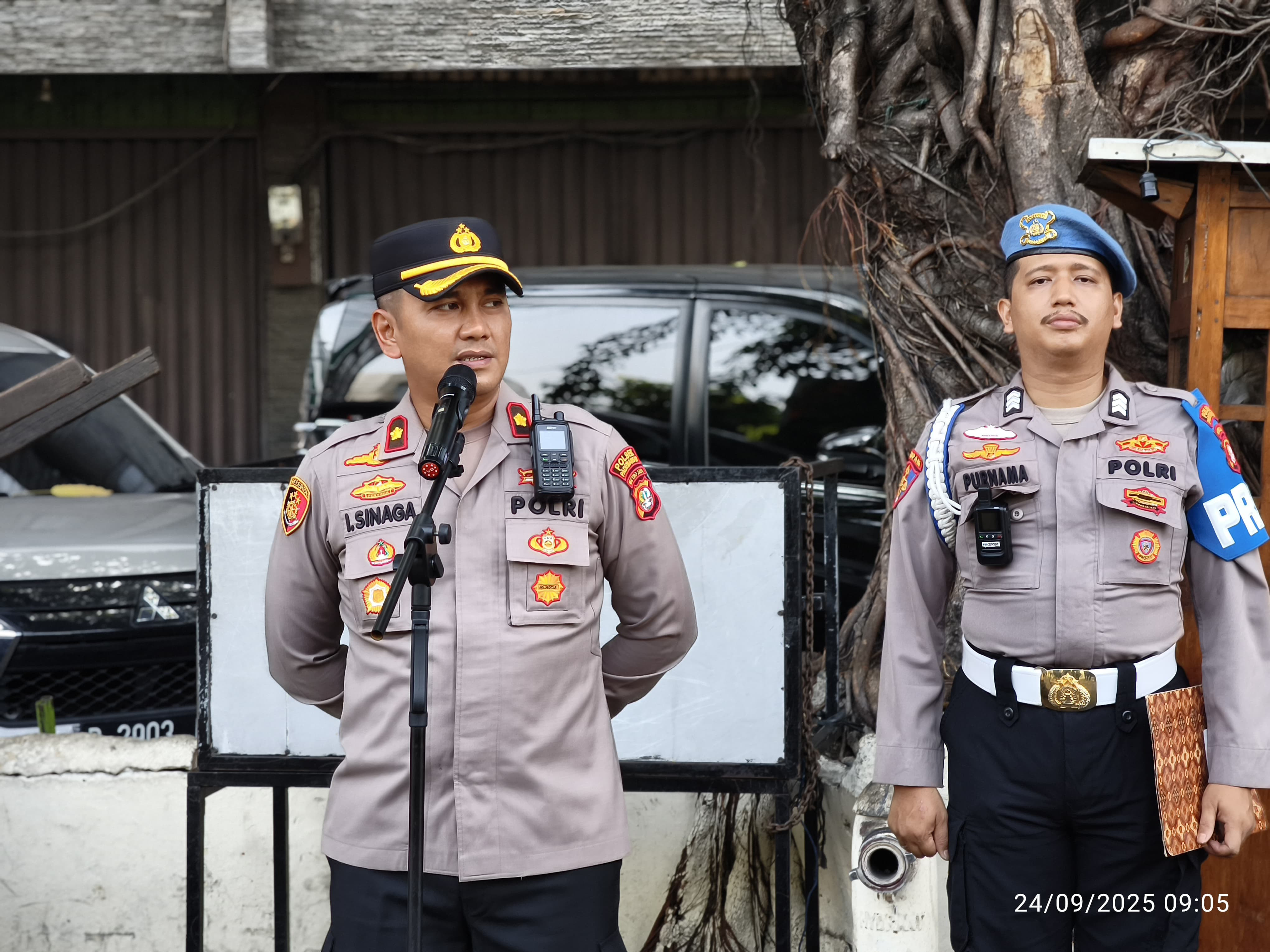 Polsek Pademangan Gelar Apel Pengamanan, Jelang Peringatan Hari Tani Nasional 2025