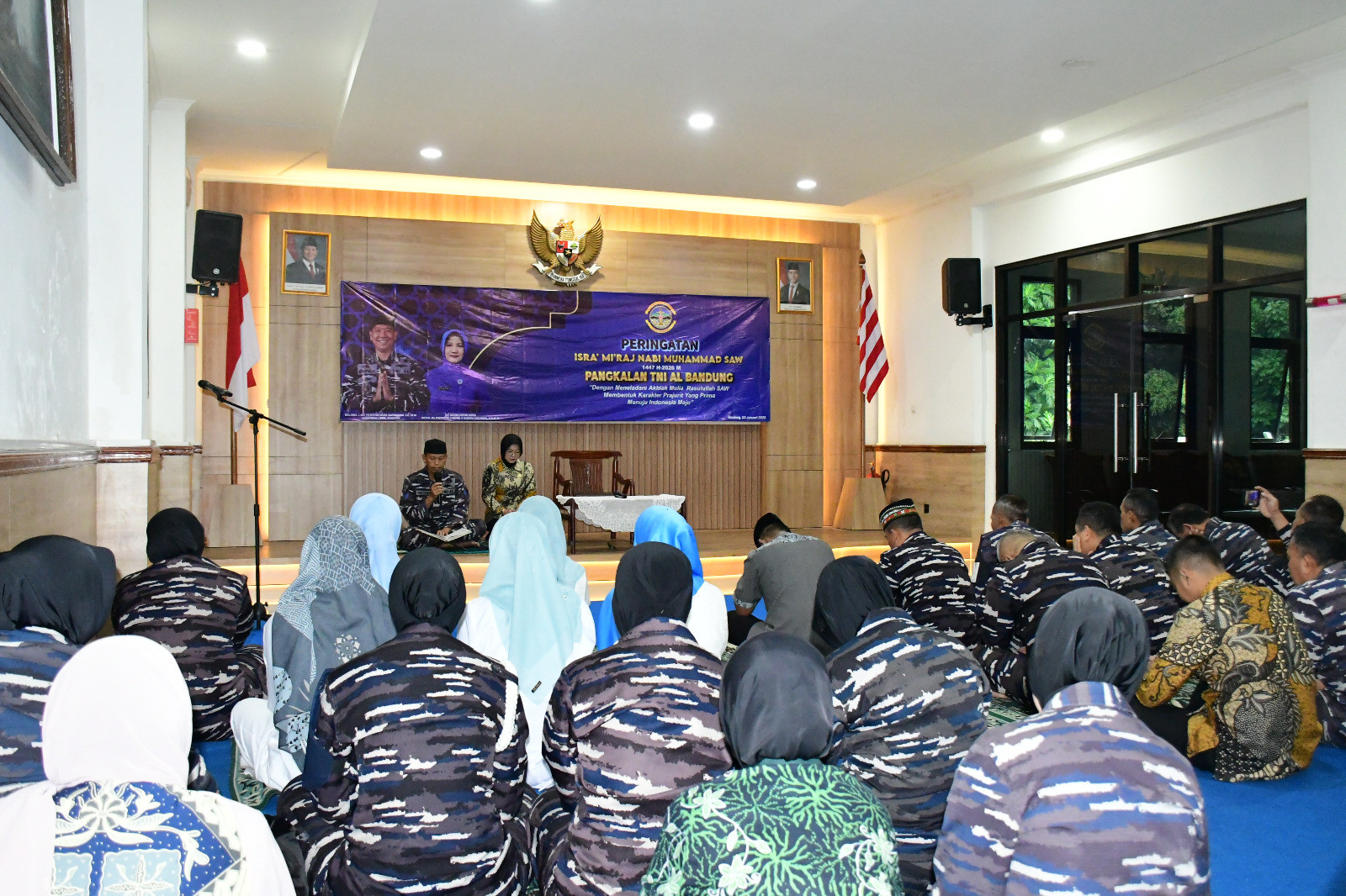 Pangkalan TNI AL Bandung Gelar Peringatan Isra Mi’raj Nabi Muhammad SAW 1447 H