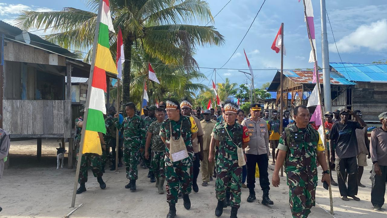 Tim Wasev TMMD ke-128 dari PJO TMMD Tinjau Langsung Sasaran di Kampung Keakwa