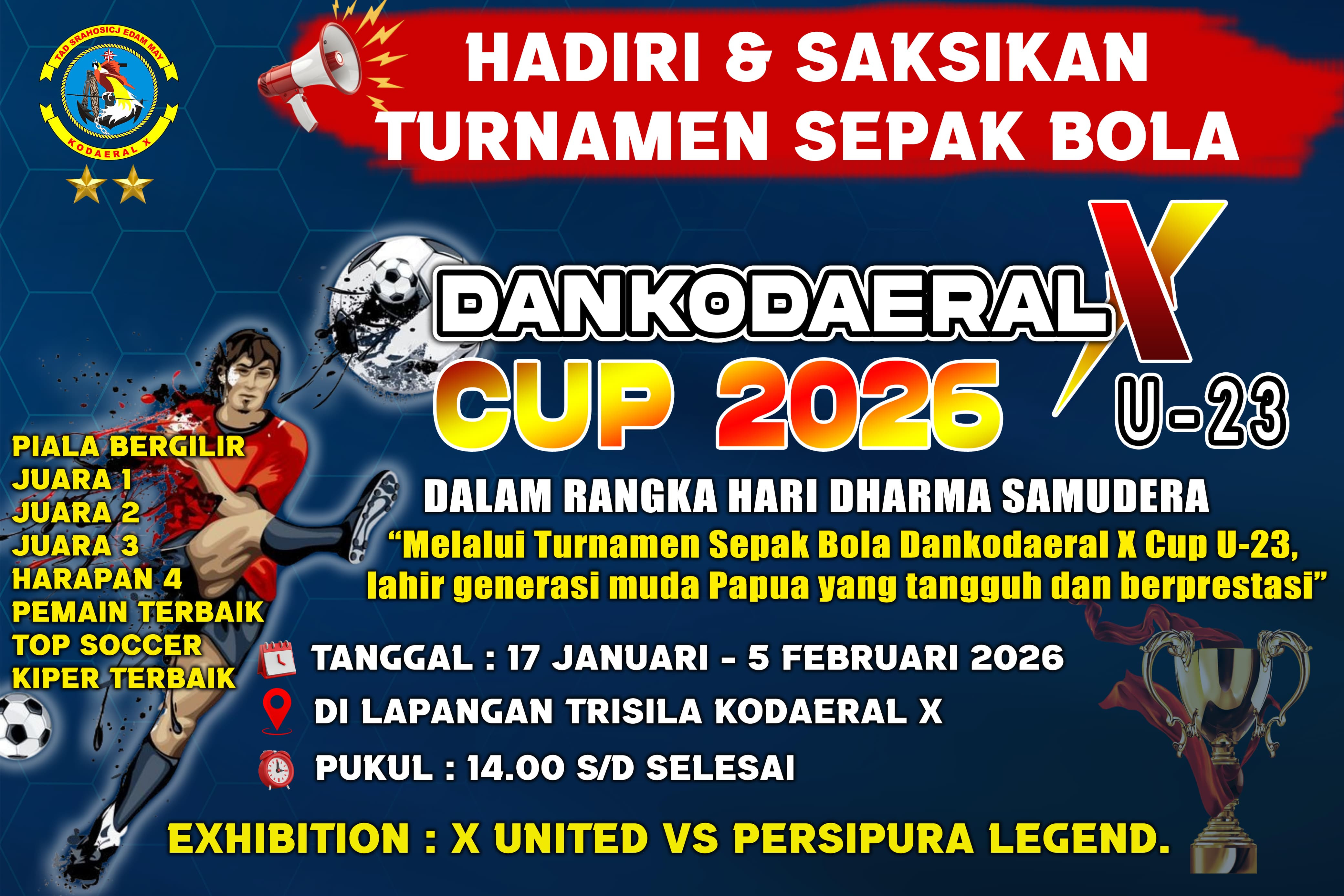 Saksikan Lahirnya Mutiara Baru Sepak Bola Papua di Dankodaeral X Cup 2026 U-23