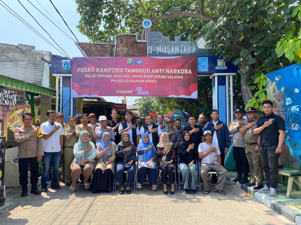 Ditresnarkoba Polda Metro Jaya dan Polres Kepulauan Seribu Supervisi Kampung Tangguh Anti Narkoba di Pulau Untung Jawa