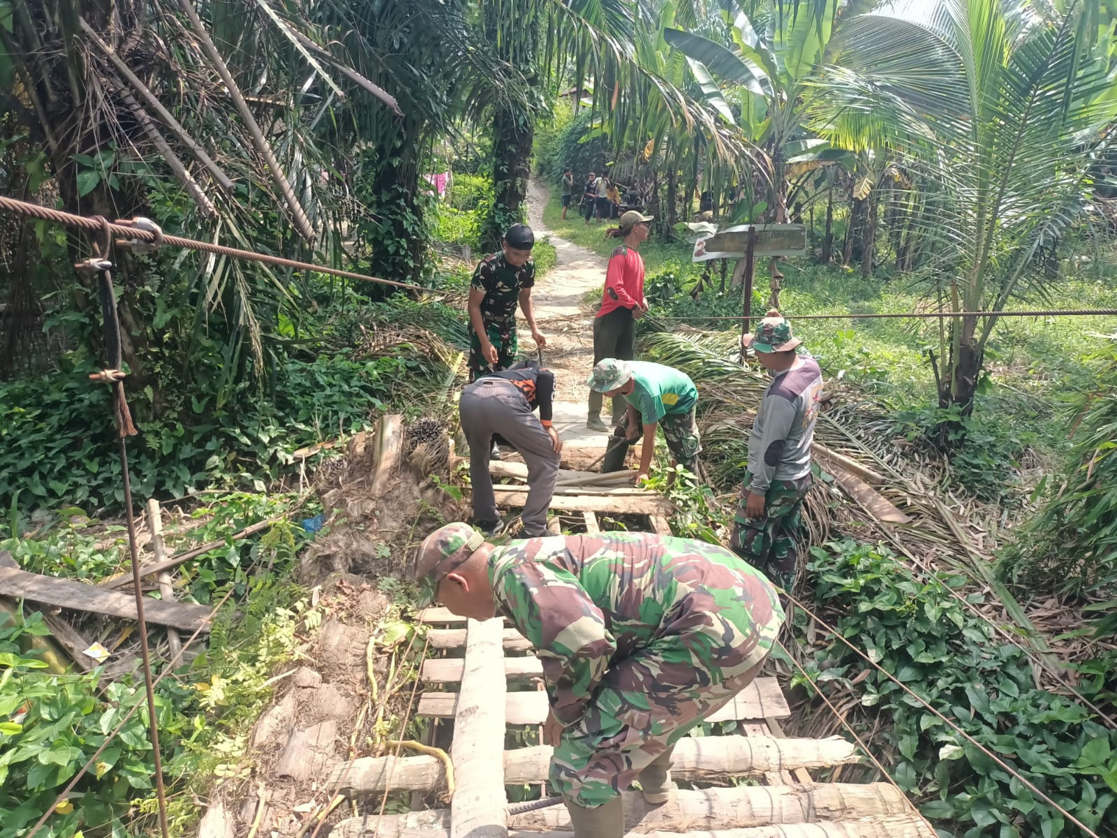 Satgas Gulbencal Kodam I/BB Bangun Akses Vital Penghubung Deli Serdang–Serdang Bedagai