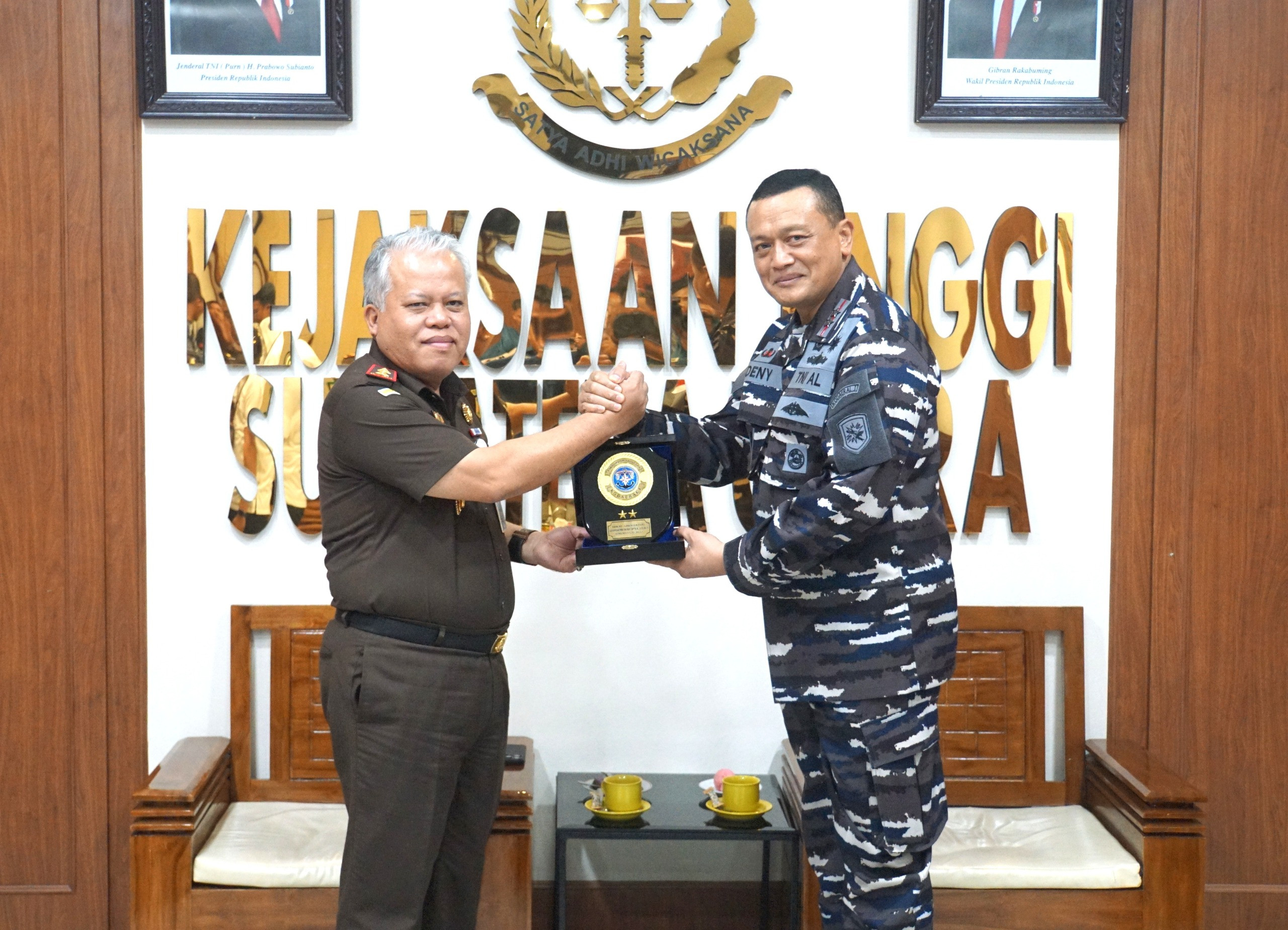 Pererat Hubungan Silaturahmi, Komandan Kodaeral I Laksanakan Kunjungan Ke Kepala Kejaksaan Tinggi Sumut