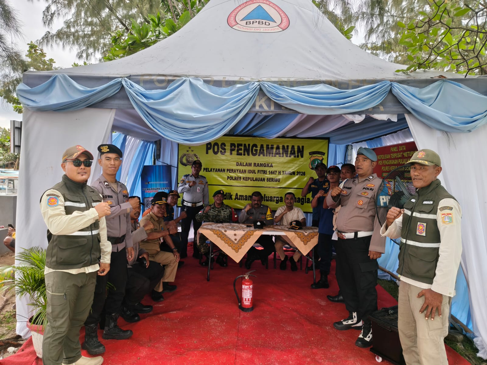 Ops Ketupat Jaya 2026, Polres Kepulauan Seribu Optimalkan Pospam untuk Pengamanan dan Pelayanan Idul Fitri