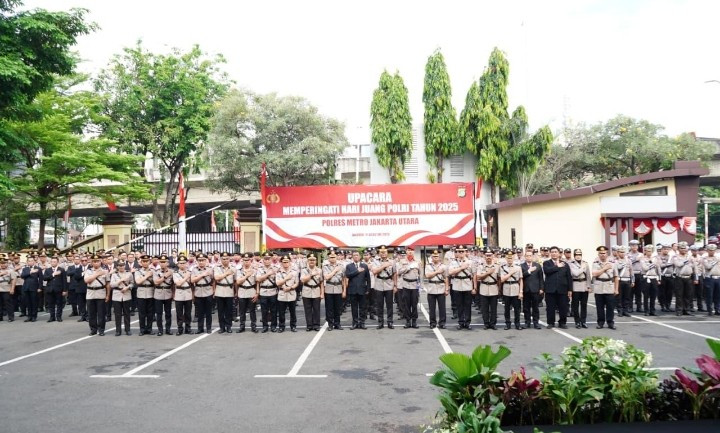 Polres Metro Jakarta Utara Laksanakan Upacara Hari Juang Polri 2025, Momentum Perkuat Semangat Pengabdian