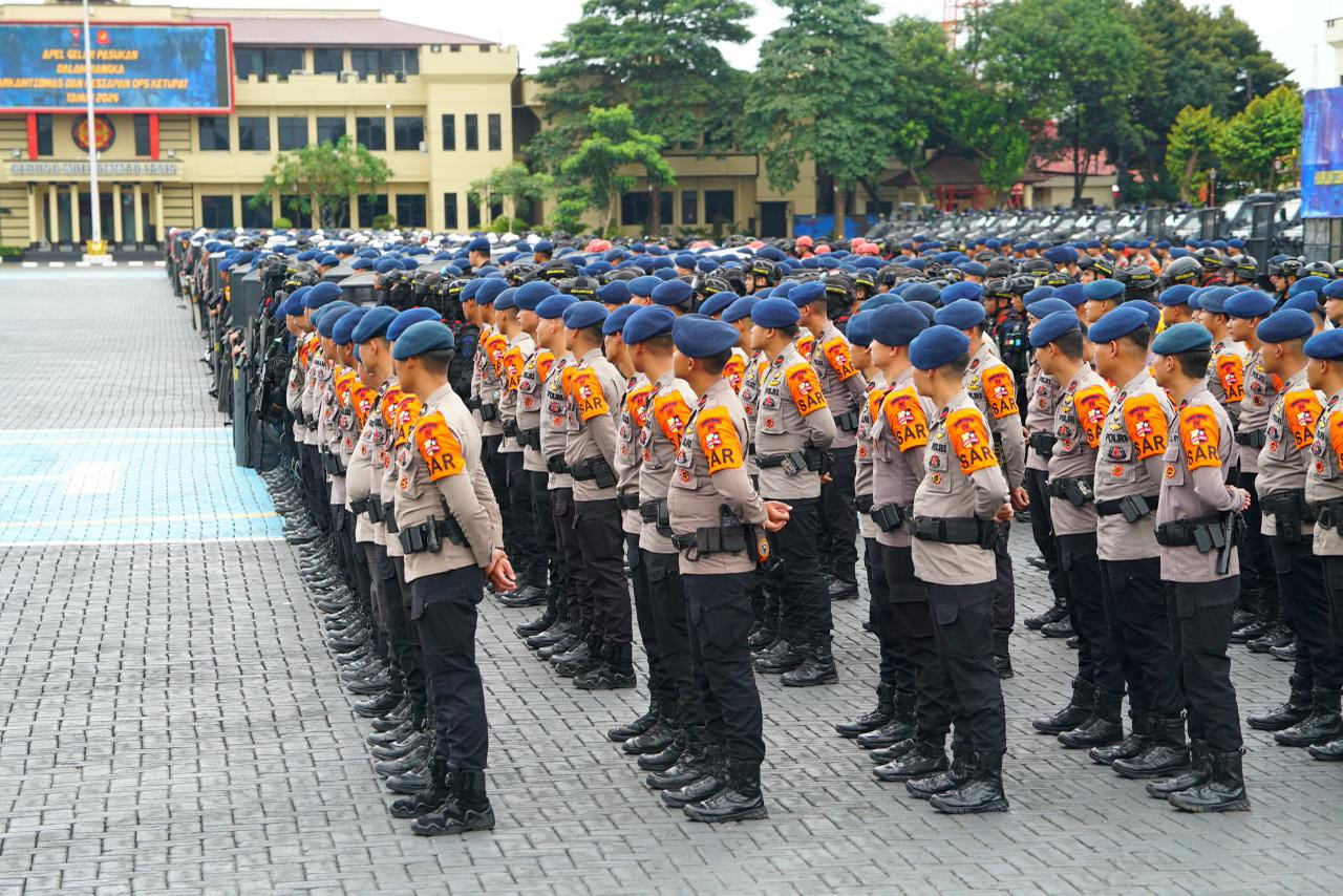 Kapolri Pimpin Apel dan Buka Rakernis Korps Brimob Polri Tahun 2026