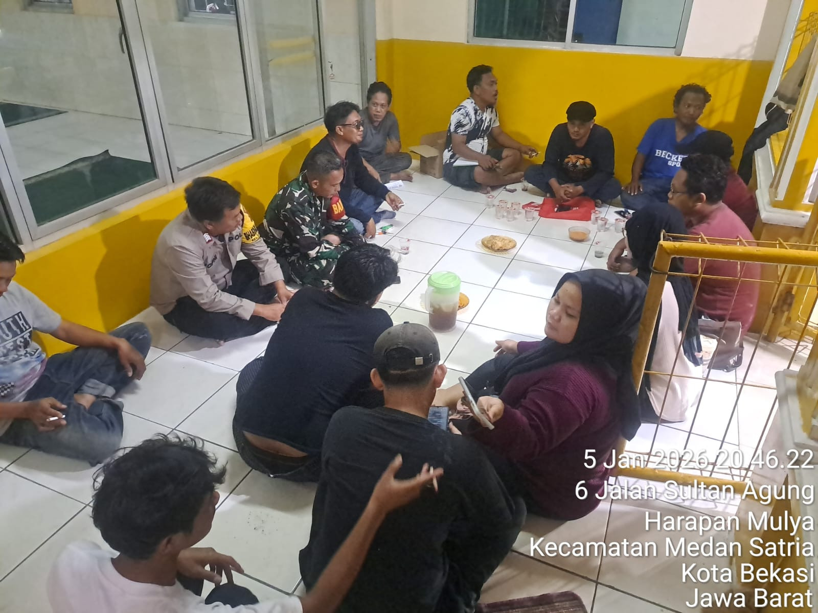 Pererat Sinergi, Bhabinkamtibmas dan Babinsa Harapan Mulya Rangkul Karang Taruna Jaga Kondusivitas Wilayah